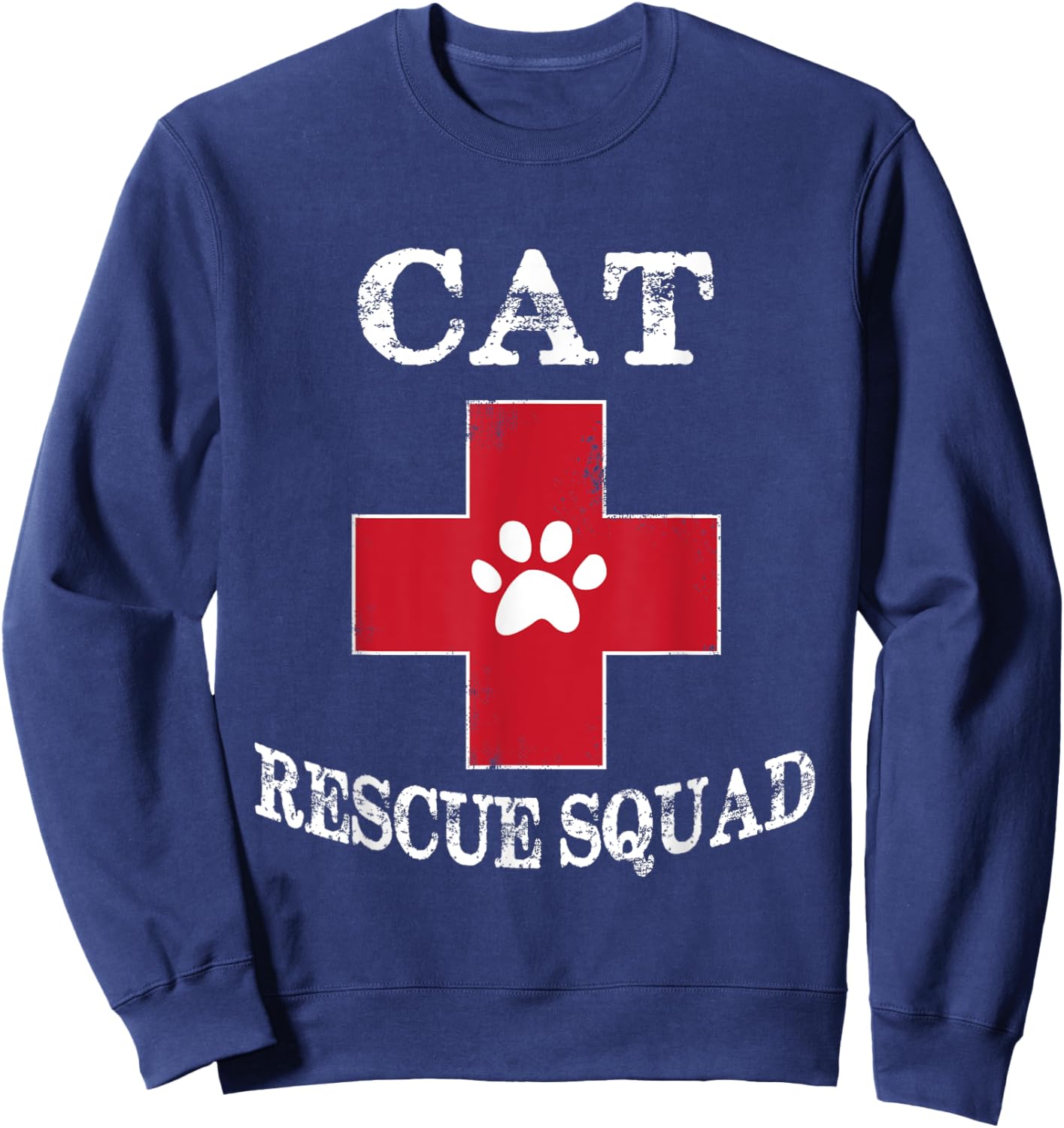 Animal Rescue Shirt - Cat Rescue Squad T shirts Women Girls Kids Sweatshirt - Sweatshirt | Navy