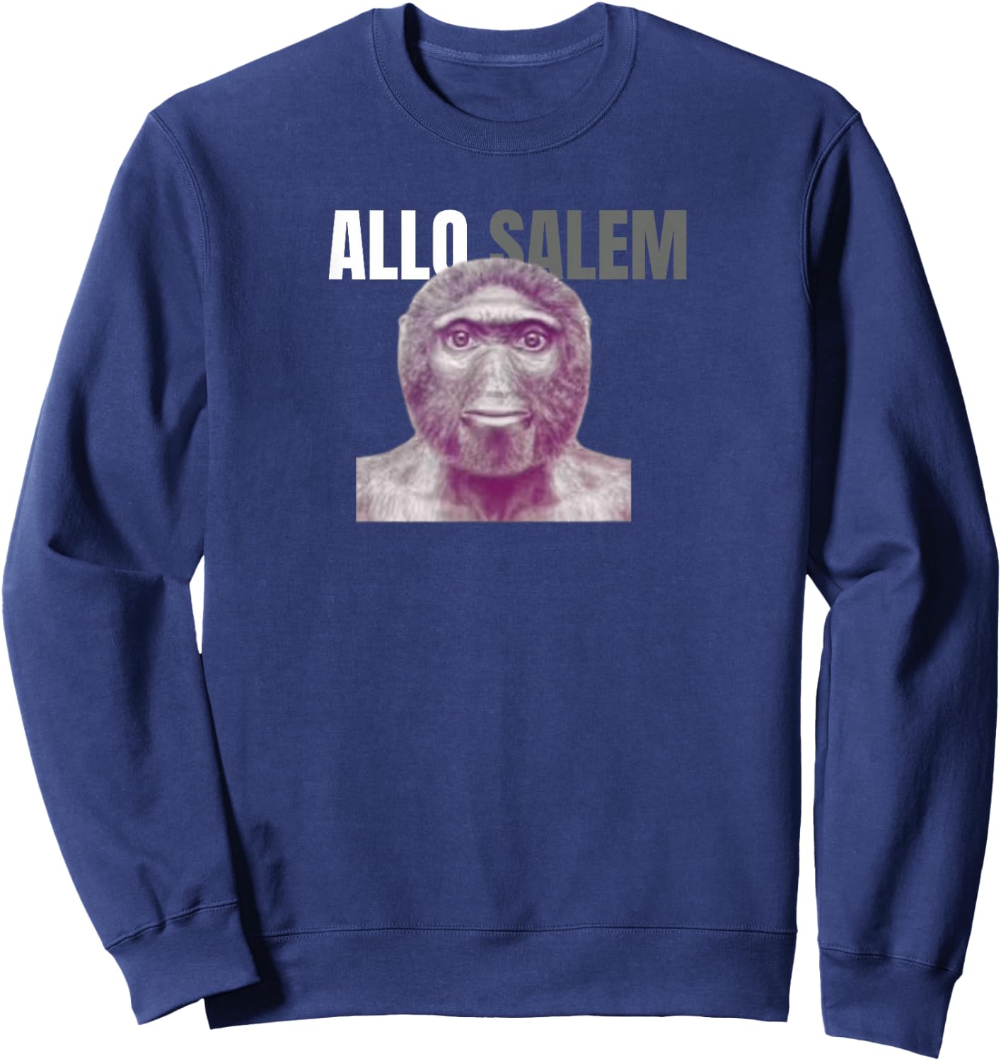 allo salem Humor for College Boys and Girls , Black, S Sweatshirt - Sweatshirt | Navy