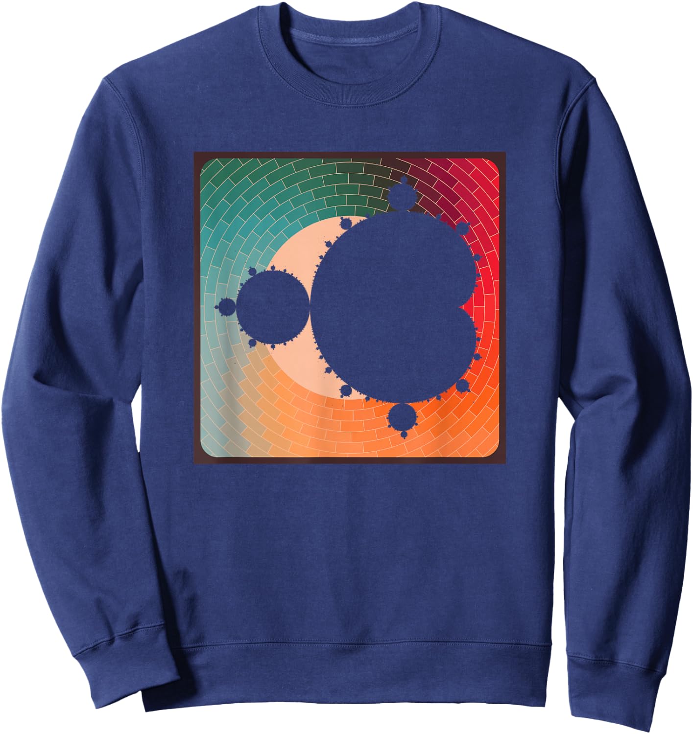 Fractal Mandelbrot Set - Retro Style Sweatshirt - Sweatshirt | Navy