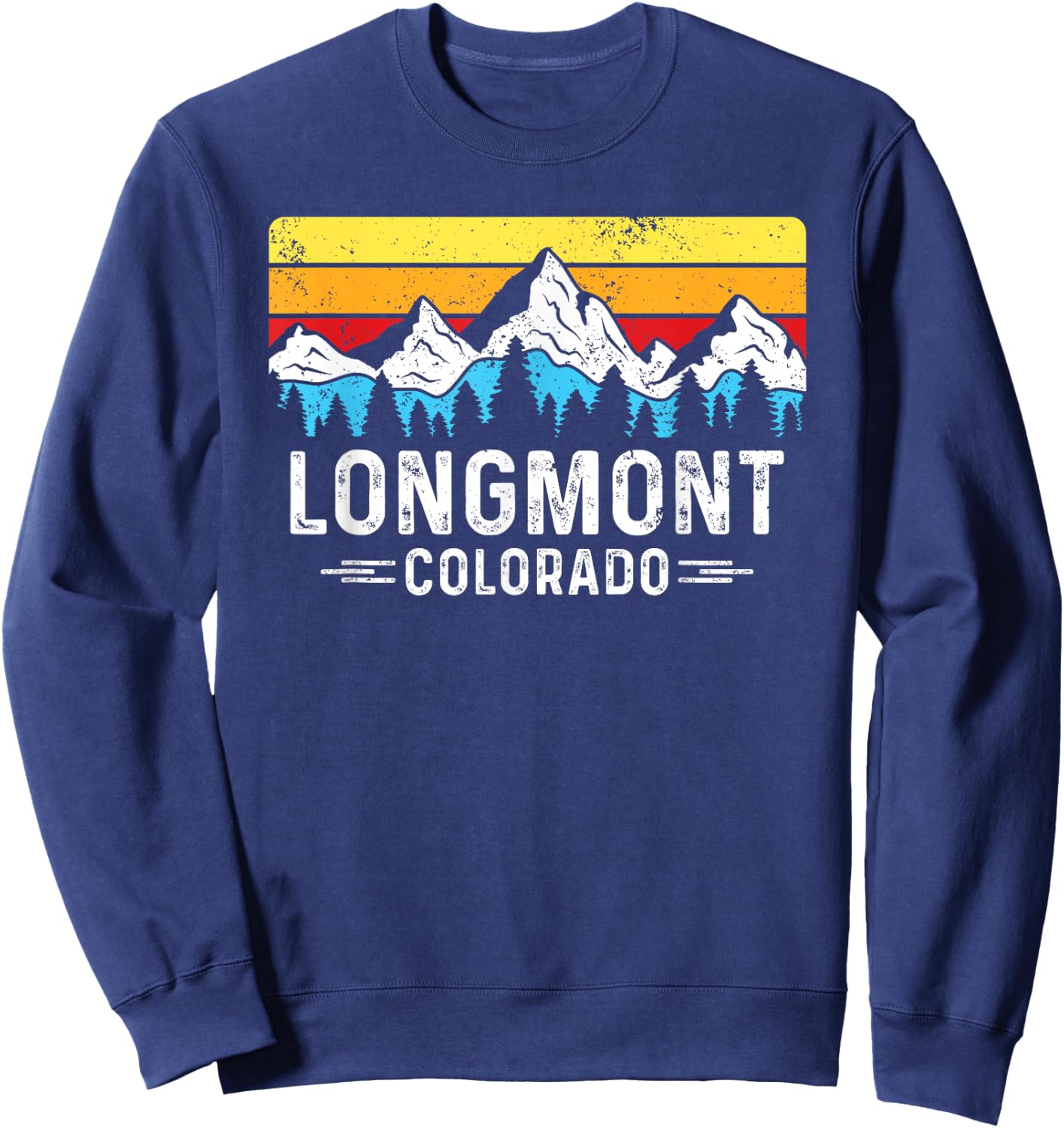 Longmont Colorado Rocky Mountains Longmont CO Souvenir Sweatshirt - Sweatshirt | Navy
