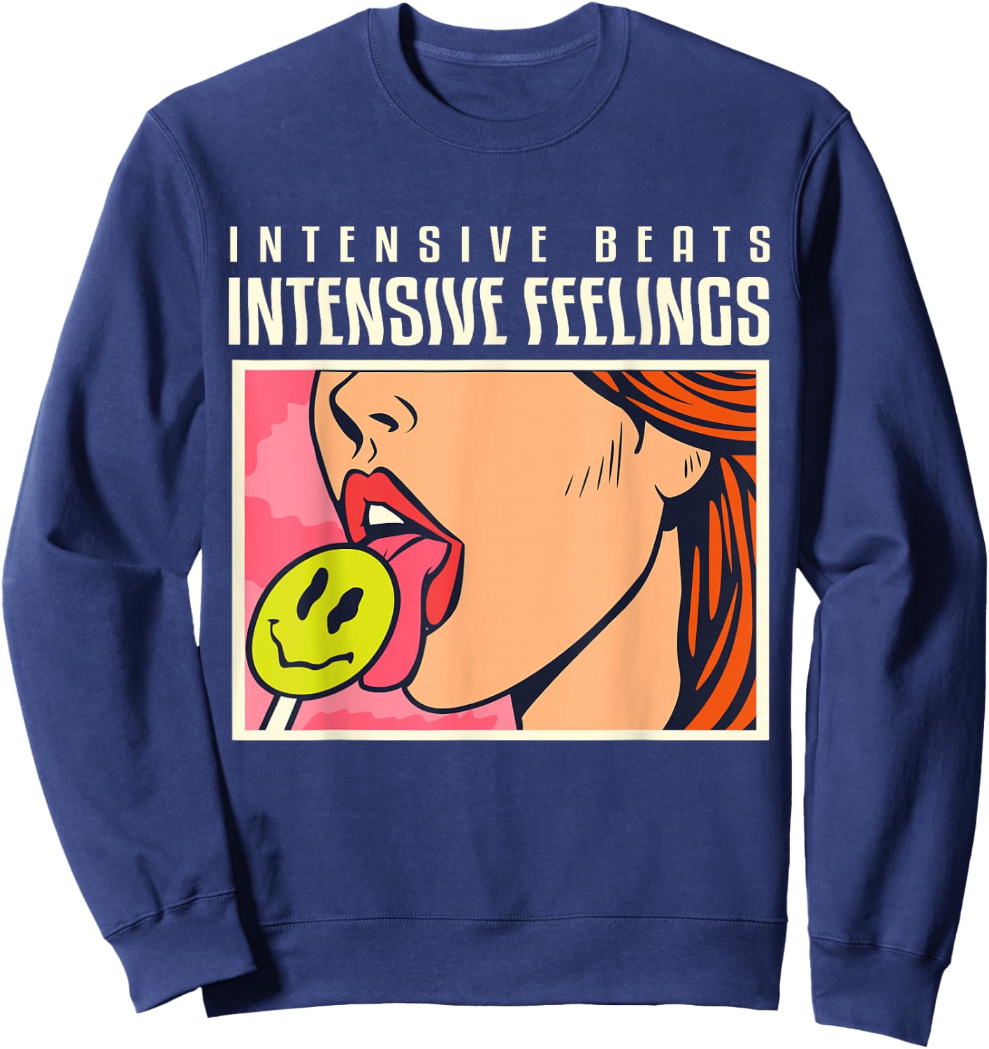 Techno - Intensive Gefühle - ACID Lollipop Sweatshirt - Sweatshirt | Navy