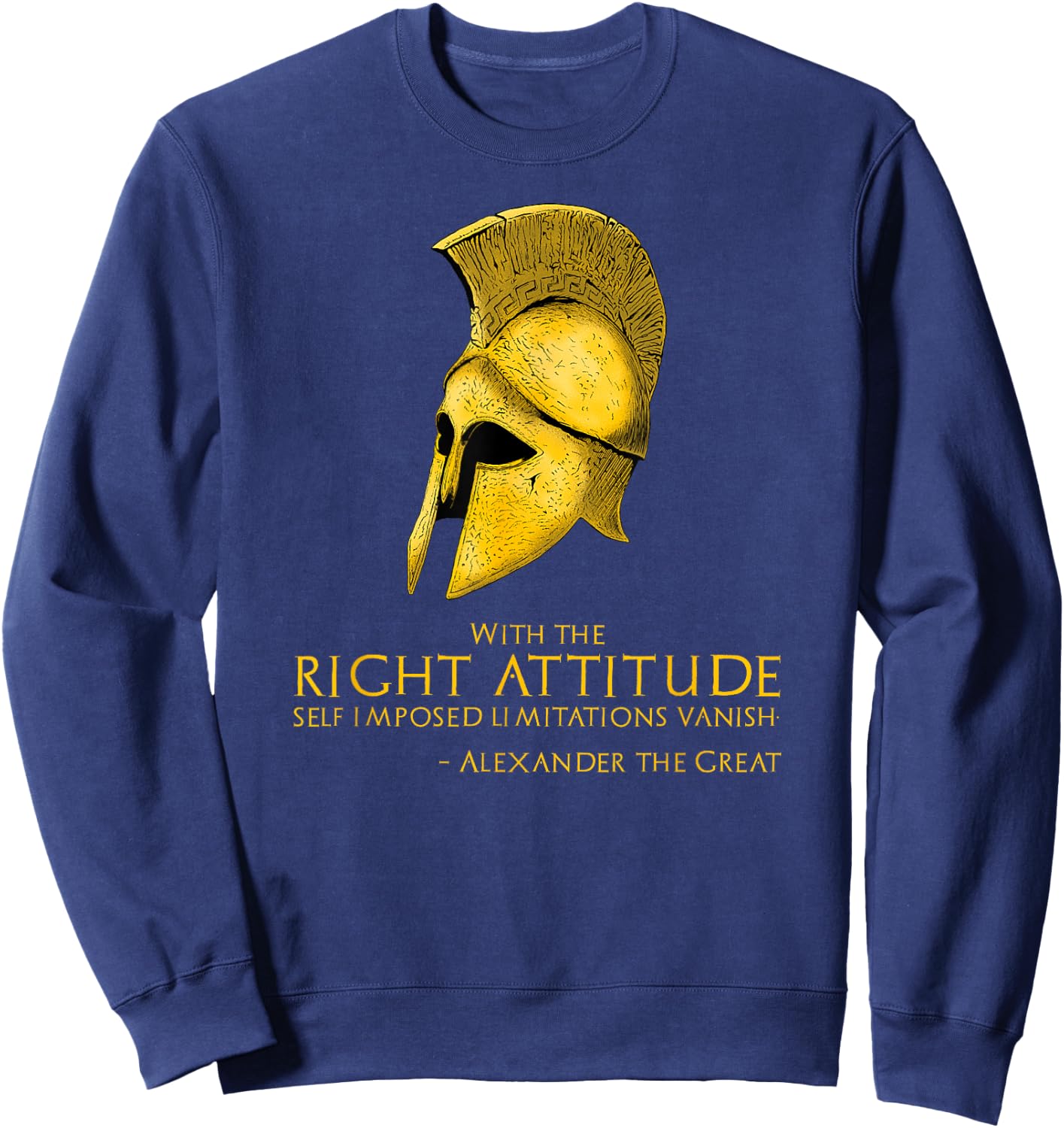 Motivating Alexander The Great Quote - Ancient Greek History Sweatshirt - Sweatshirt | Navy