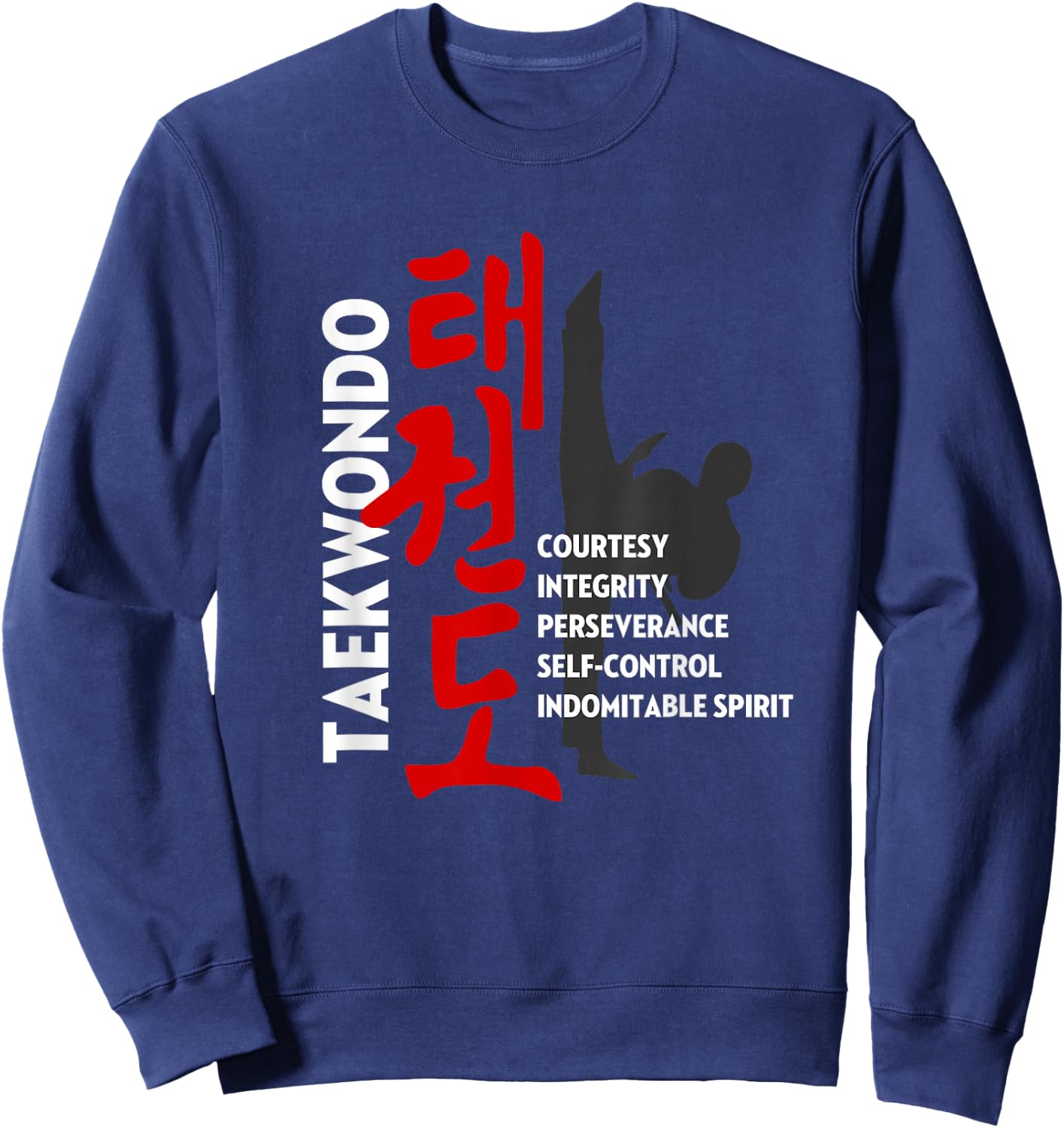 Taekwondo Tenets - Martial Arts Sweatshirt - Sweatshirt | Navy