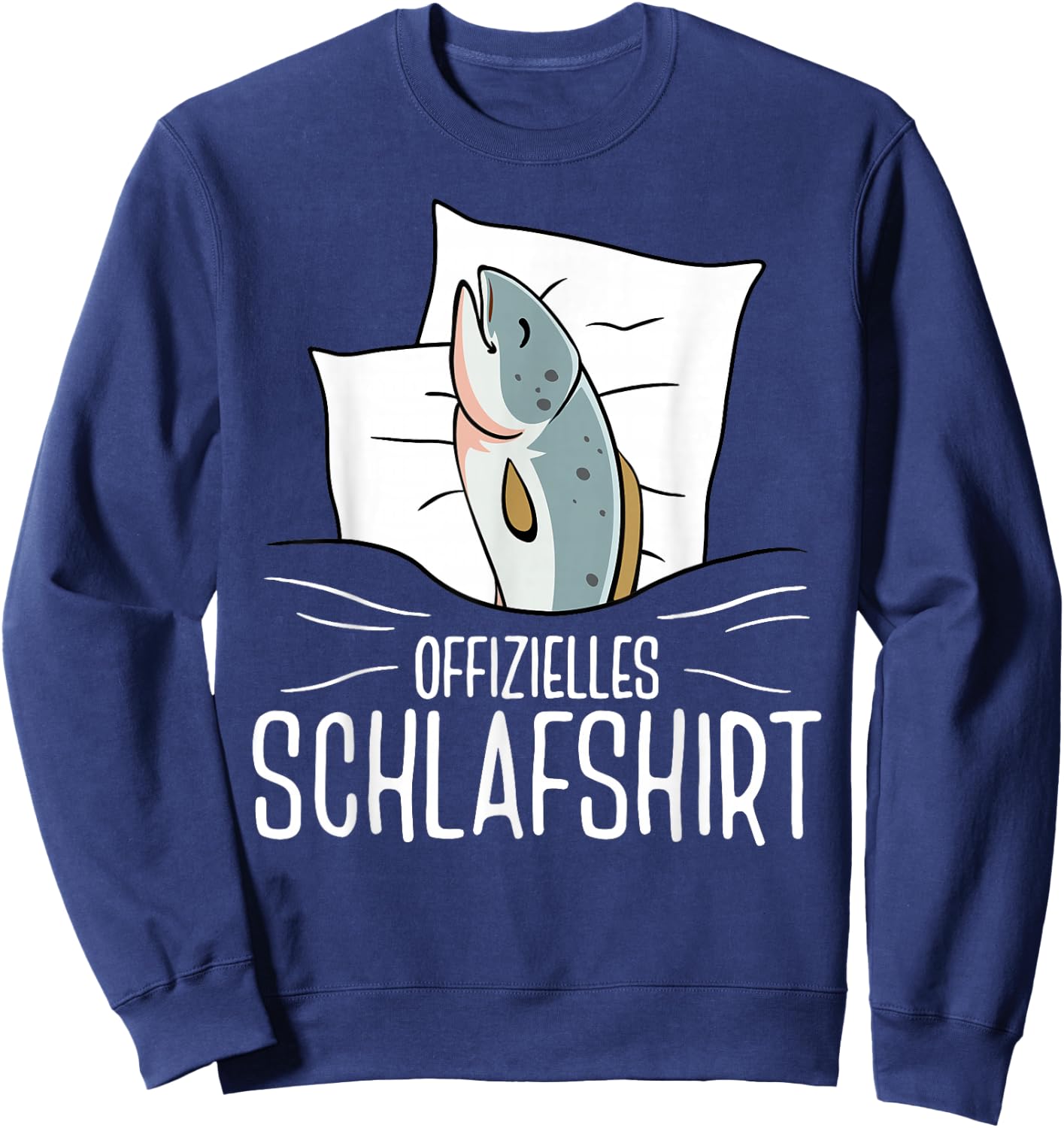Fisch Offizielles Schlafshirt Schlafanzug Nachtwäsche Sweatshirt - Sweatshirt | Navy