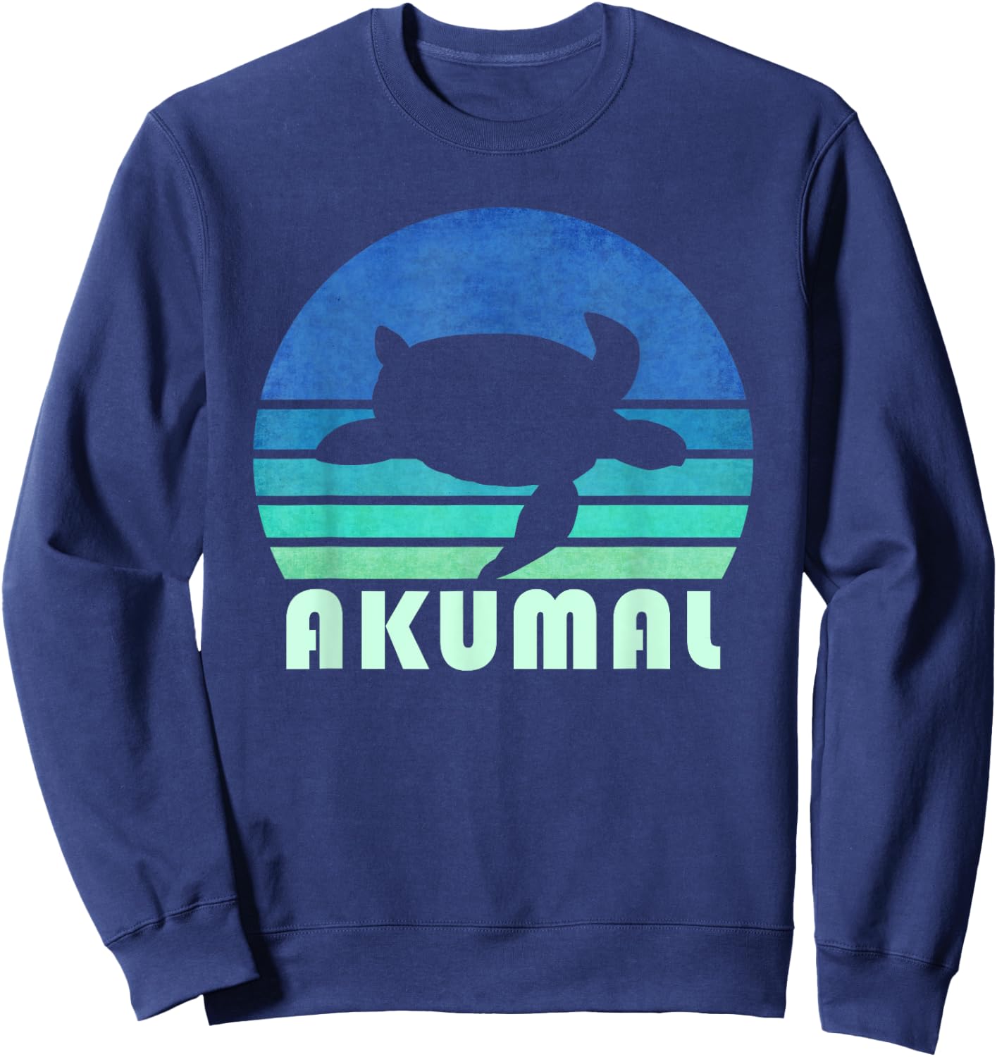 Akumal Sea Turtle Shirt, Mexico Beach Animal Gift Women Girls Kids Sweatshirt - Sweatshirt | Navy