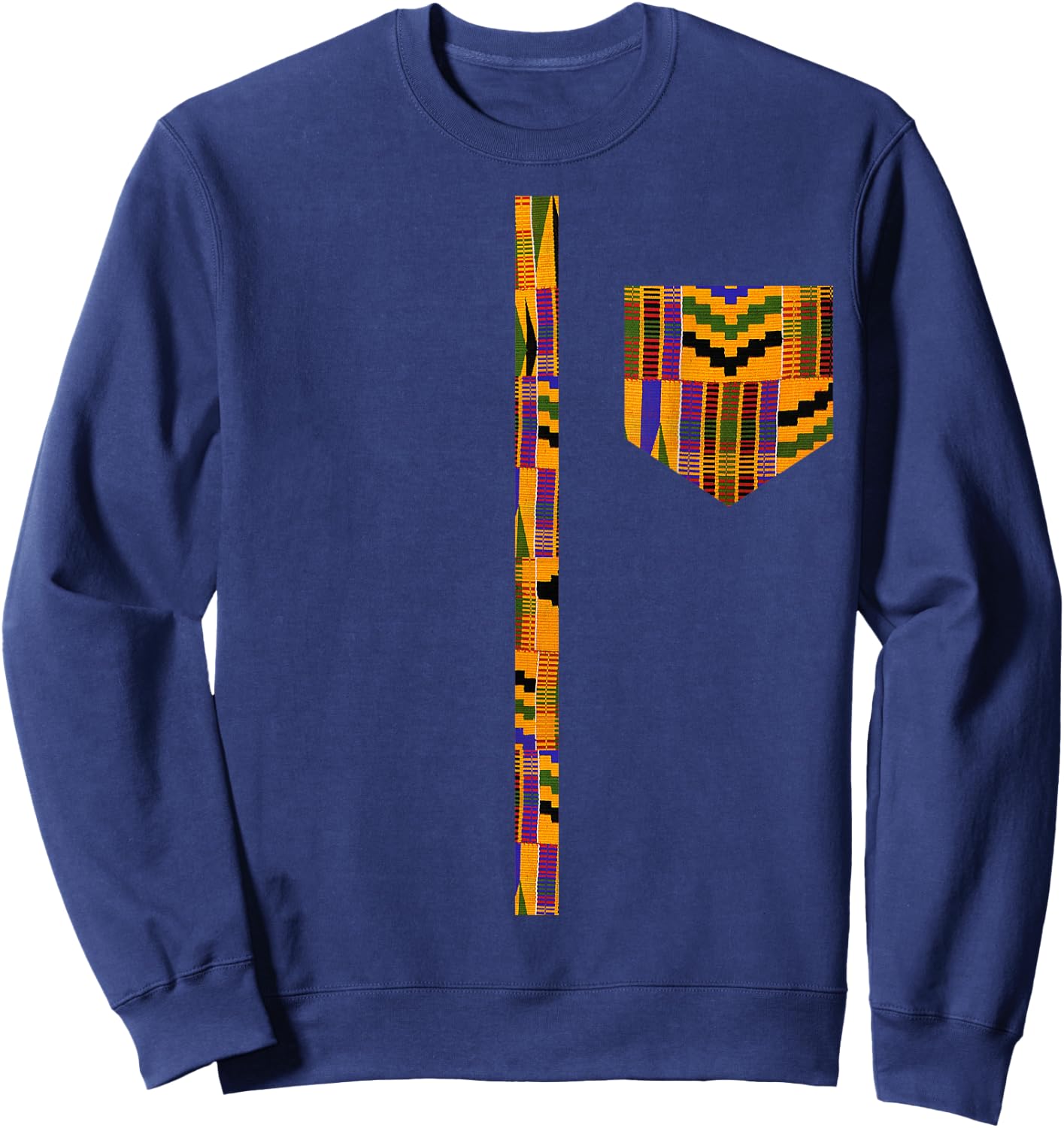 African Print Dashiki Traditional African Kente Sweatshirt - Sweatshirt | Navy