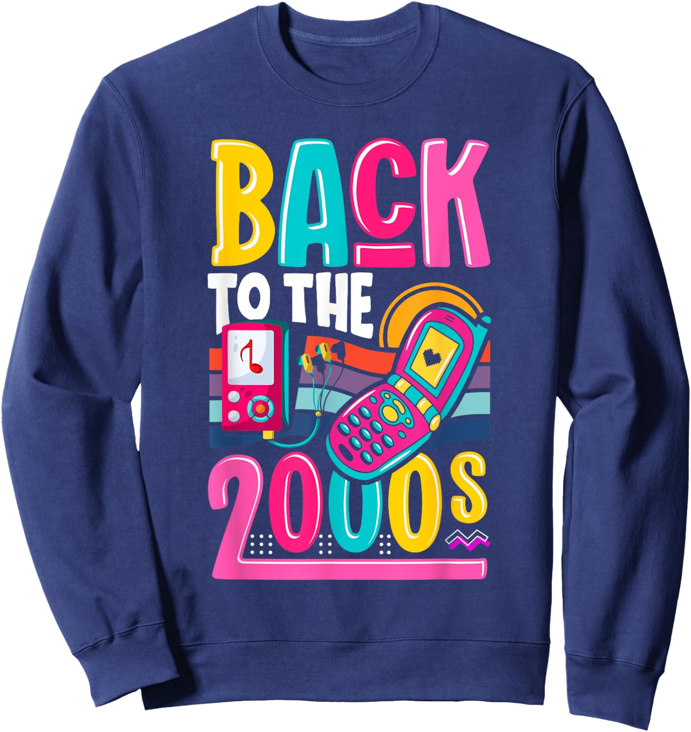 Back to the 2000s vintage two thousand retro 00s Sweatshirt - Sweatshirt | Navy