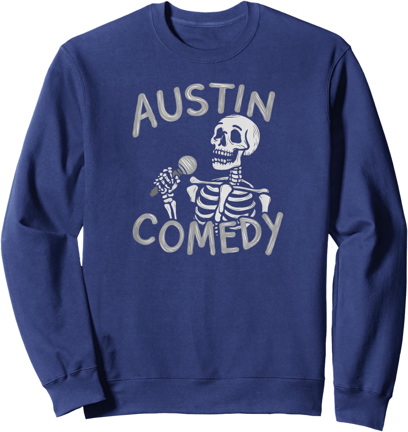 Austin Comedy Enthusiast Comedian Funny retro 70s vintage Sweatshirt - Sweatshirt | Navy