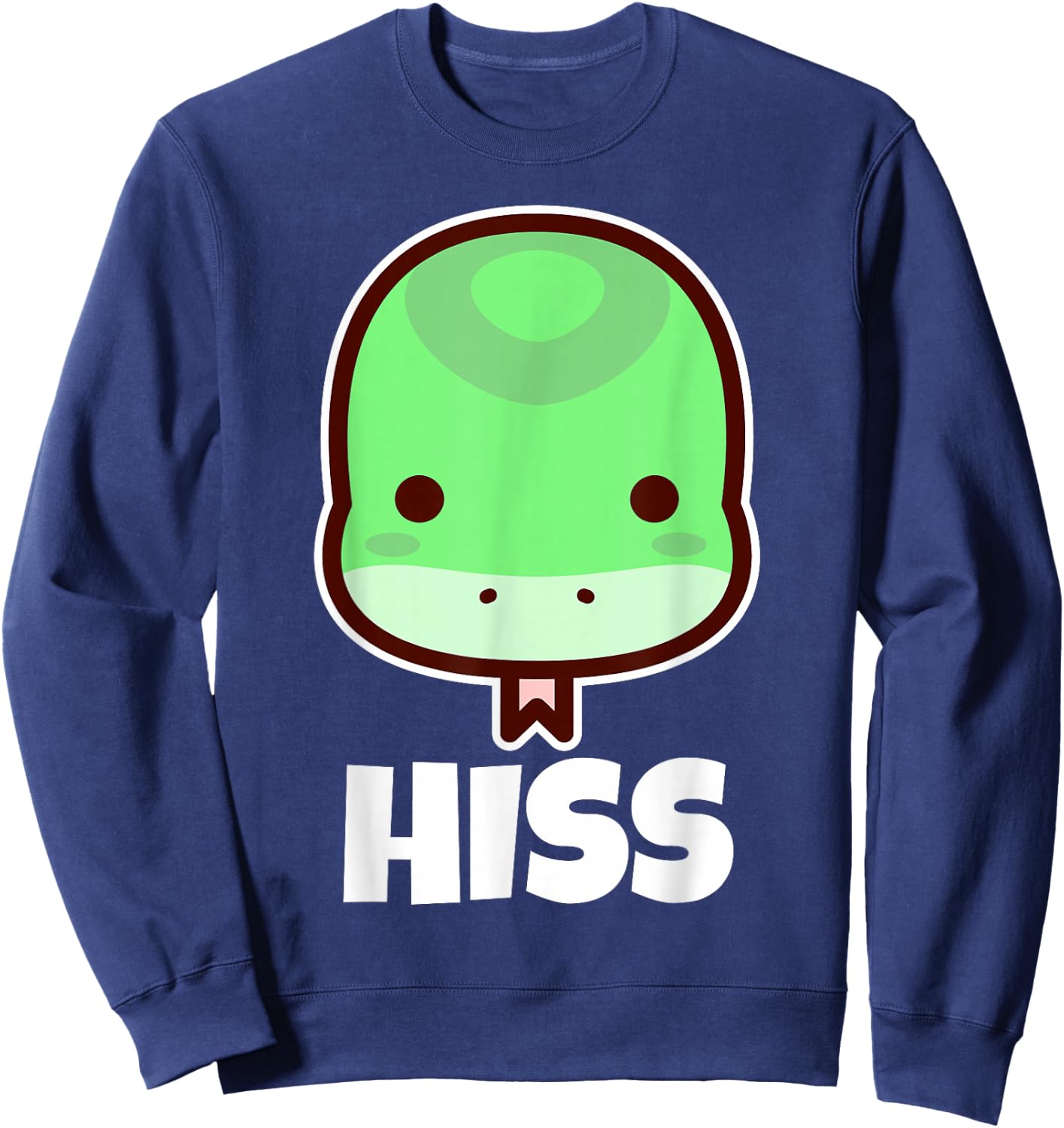 HISS Cute Herpetologist Reptile Herpetology Kawaii Snake Sweatshirt - Sweatshirt | Navy