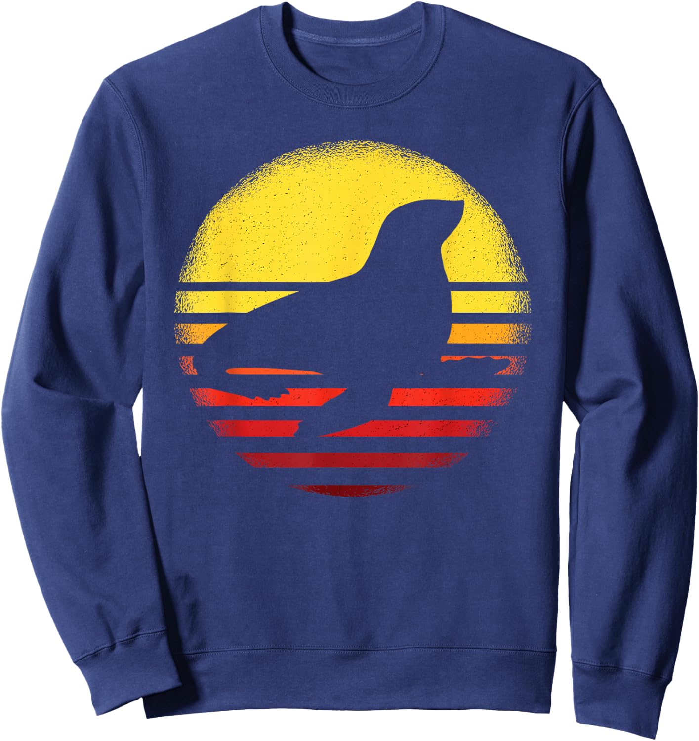 Retro Seal Shirt Vintage Styled Seal Lover Animal Seals Sweatshirt - Sweatshirt | Navy