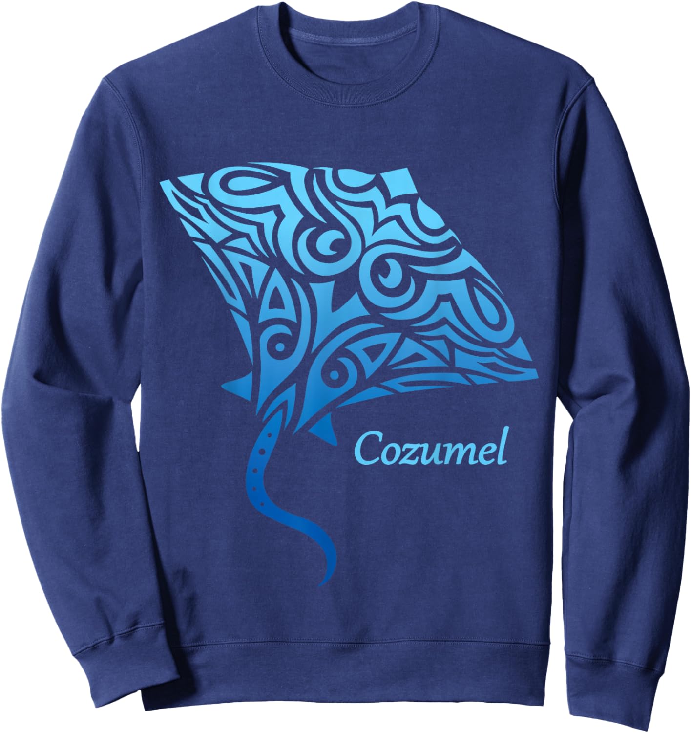 Cozumel Mexico Stingray Colorful Girls Boys Toddler Souvenir Sweatshirt - Sweatshirt | Navy