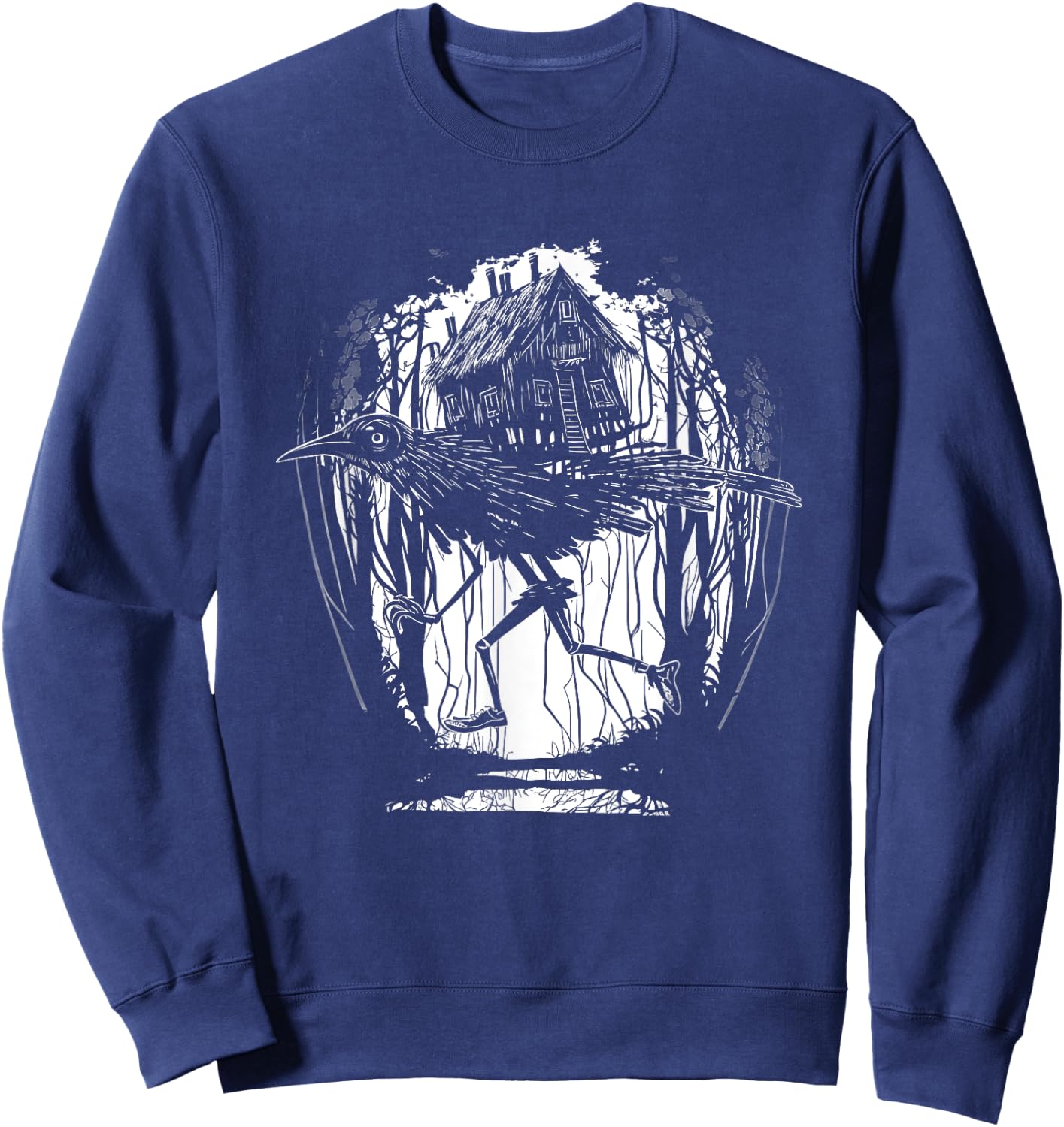 Haus von Baba Yaga Slawische Folklore Russland Märchen Kunst Sweatshirt - Sweatshirt | Navy