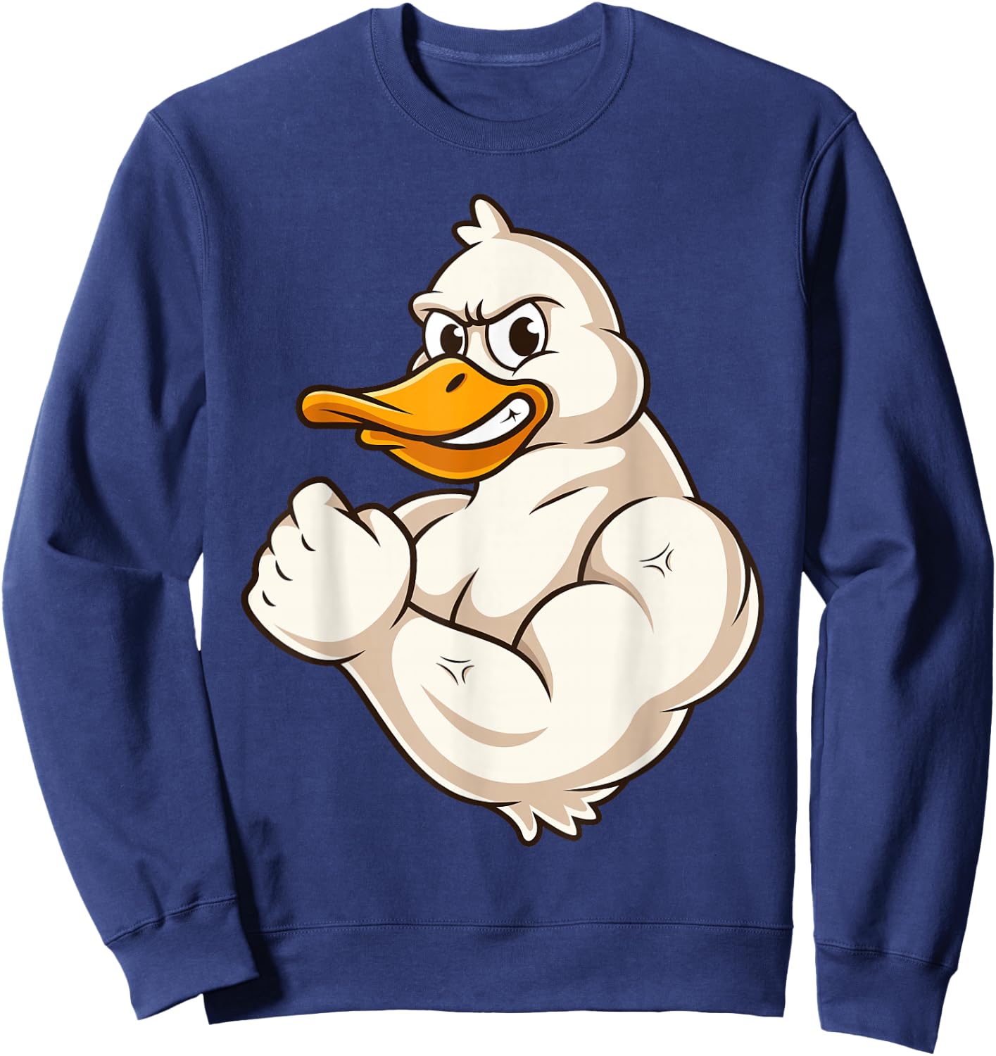 Muscular Duck Bodybuilder Sweatshirt - Sweatshirt | Navy