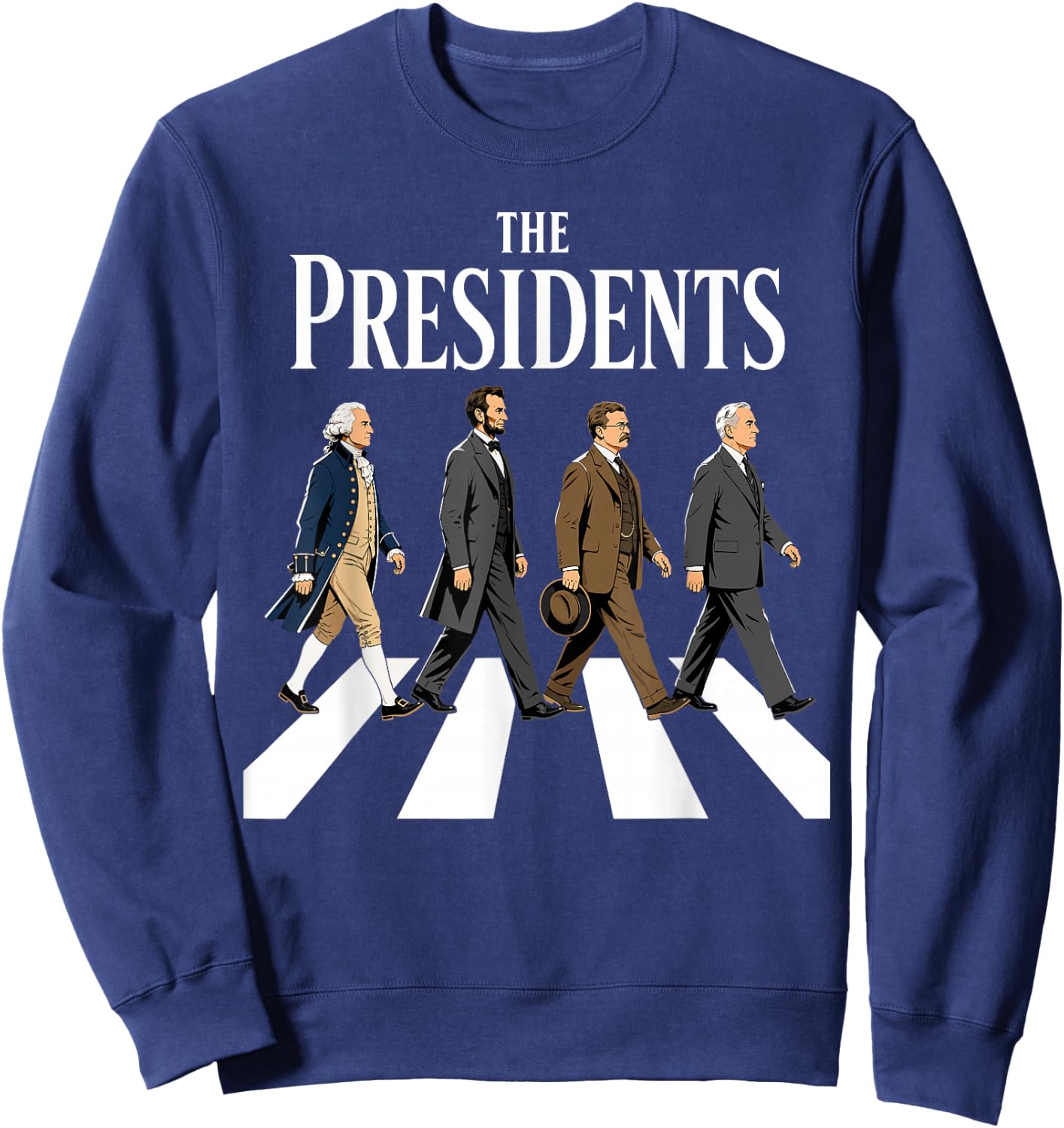 Retro USA 4th of July Independence Day Funny Patriotic Sweatshirt - Sweatshirt | Navy