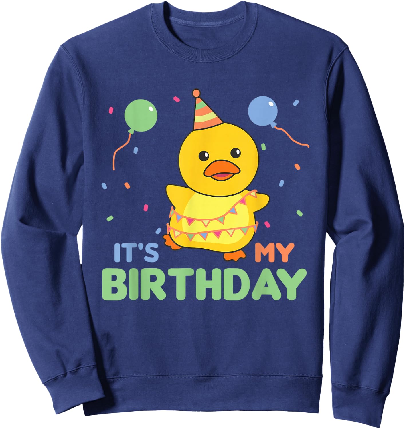 Children's Birthday Duck It's My Birthday Sweatshirt - Sweatshirt | Navy
