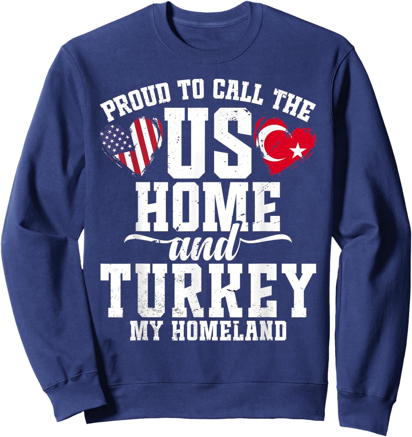 Turkish Outfit & Women Uniform US Flag Turkey Sweatshirt - Sweatshirt | Navy