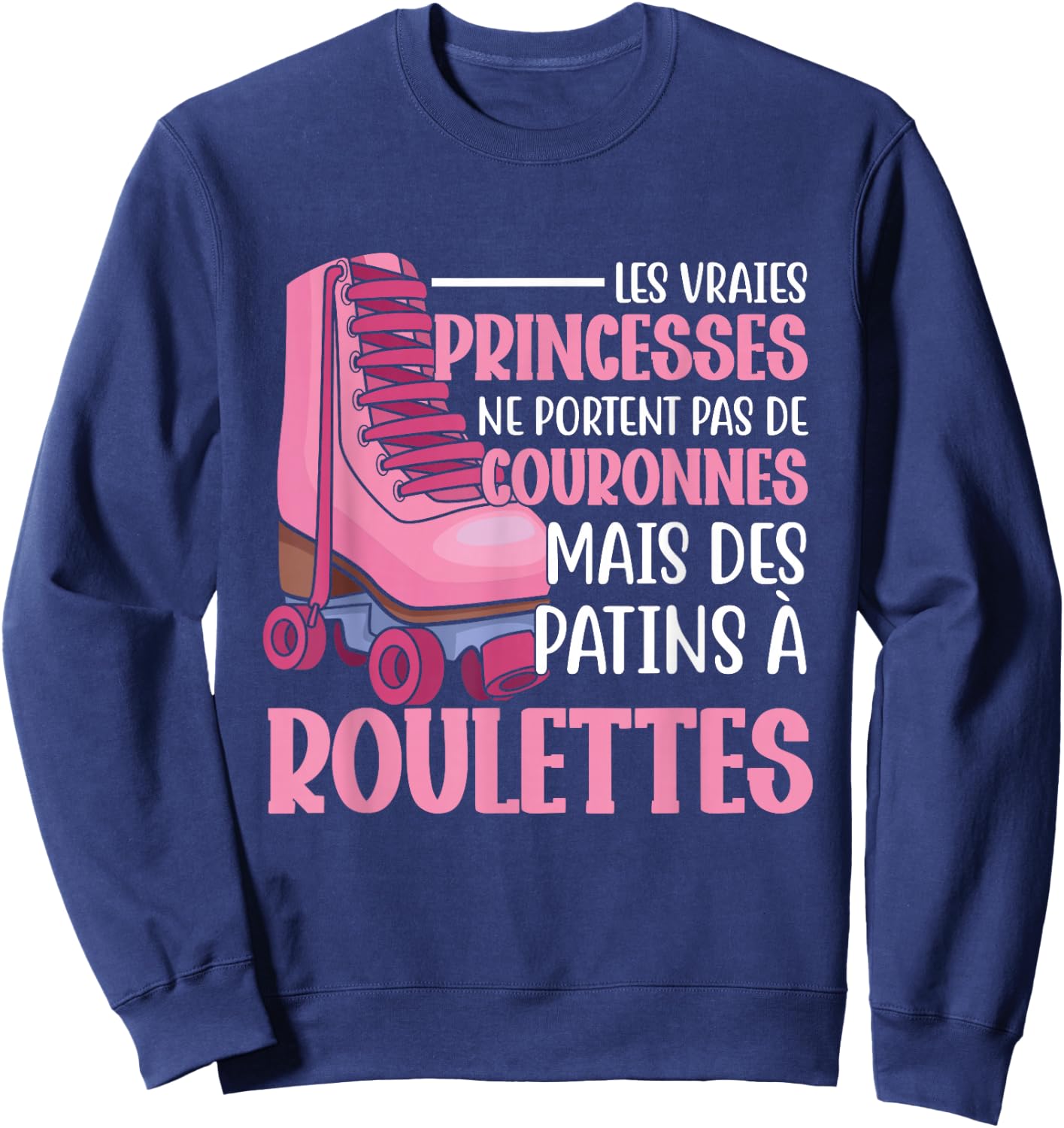 Roller Skates Rollerskating Rollerskate Roller Skater , Black, S Sweatshirt - Sweatshirt | Navy