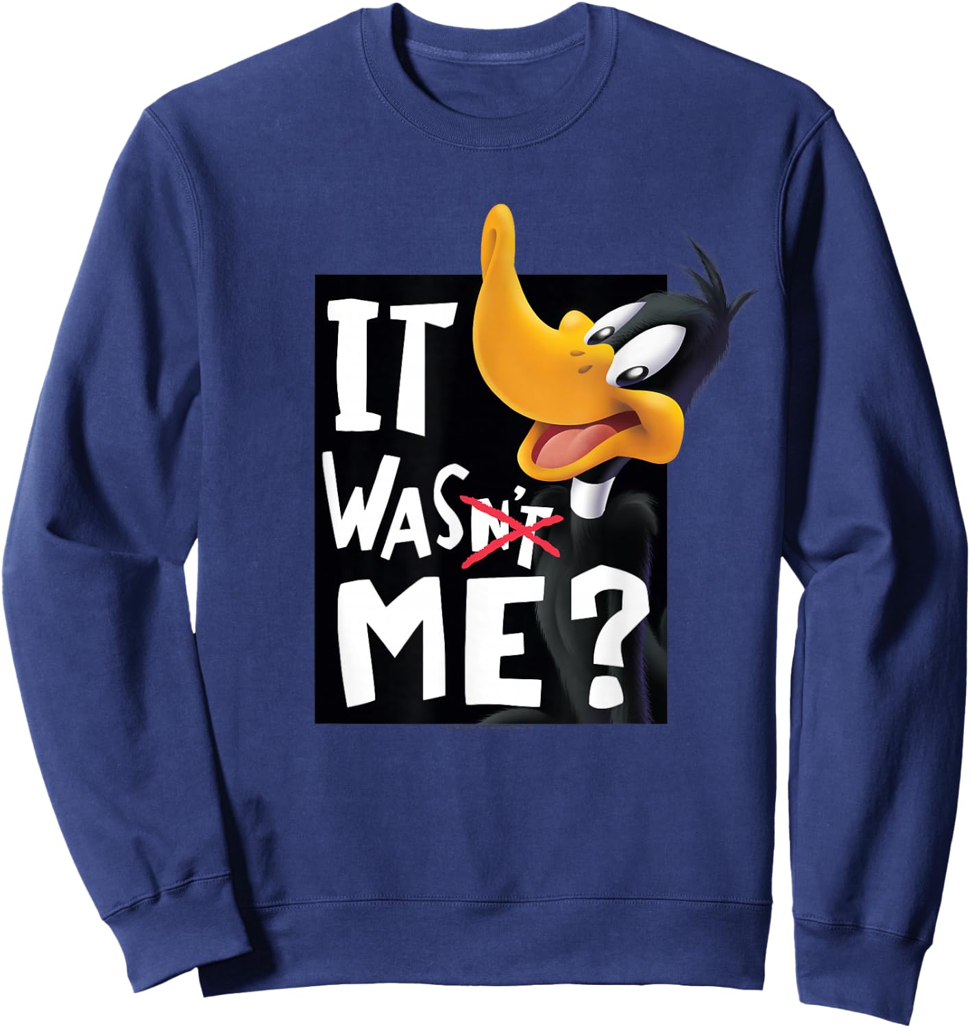 Looney Tunes Daffy Duck It Was Me Sweatshirt - Sweatshirt | Navy
