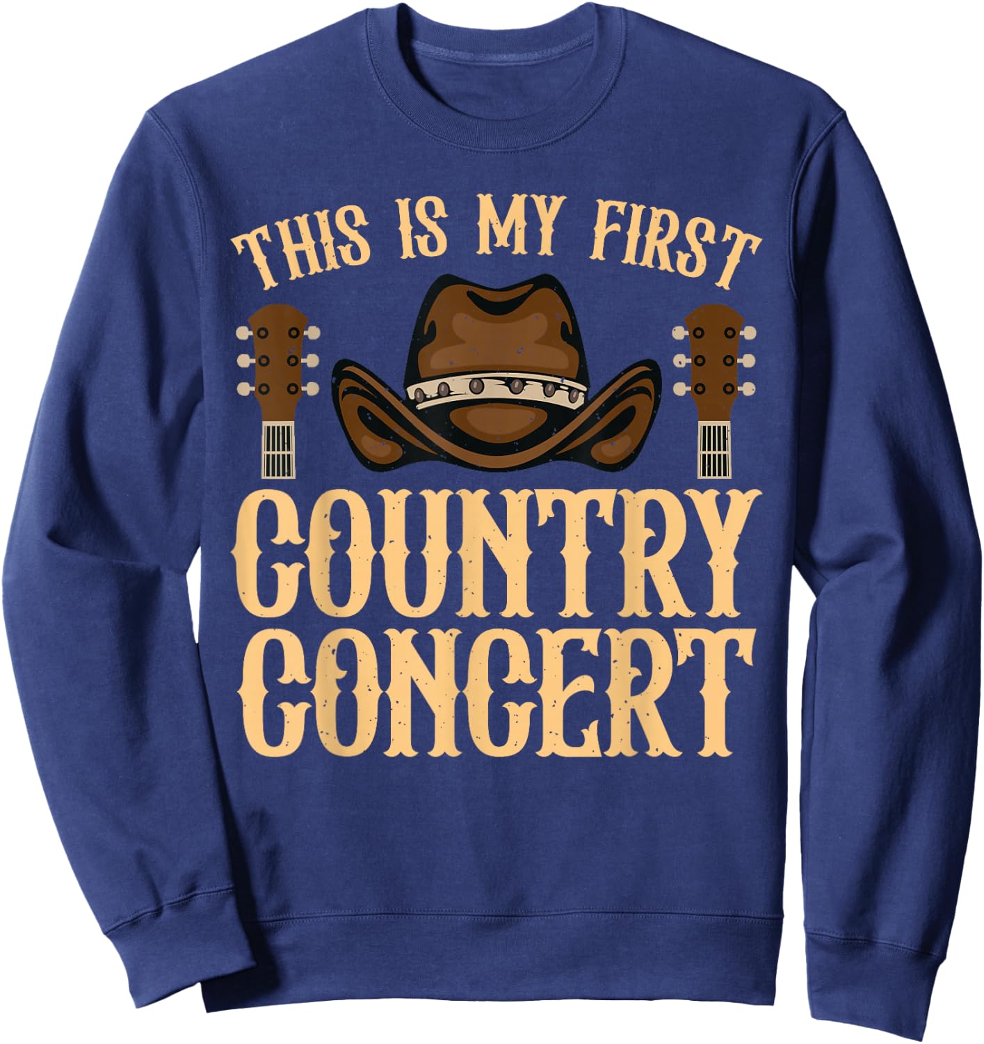 Country Concert Art Women Kids Country Music Lover Sweatshirt - Sweatshirt | Navy