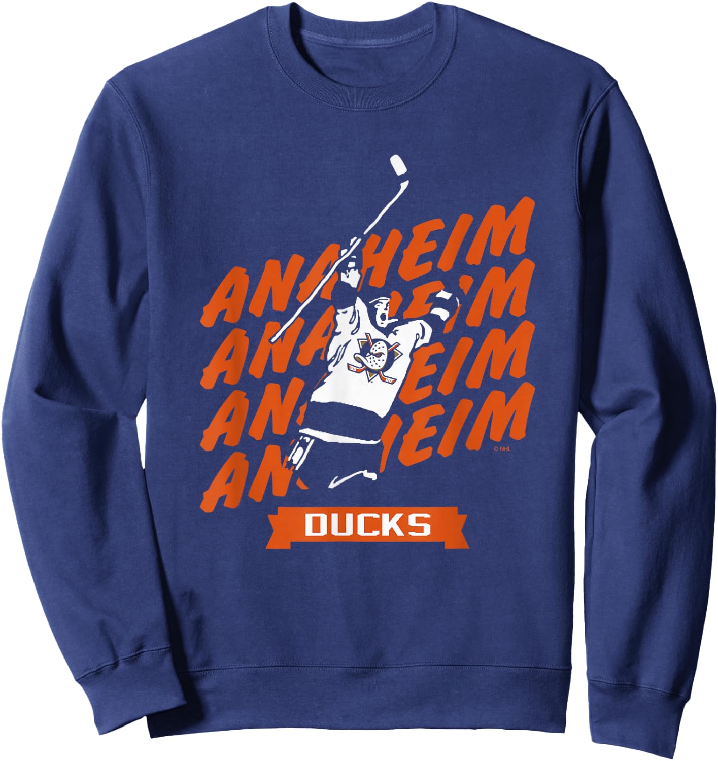 Anaheim Ducks Graffiti Black Officially Licensed Sweatshirt - Sweatshirt | Navy