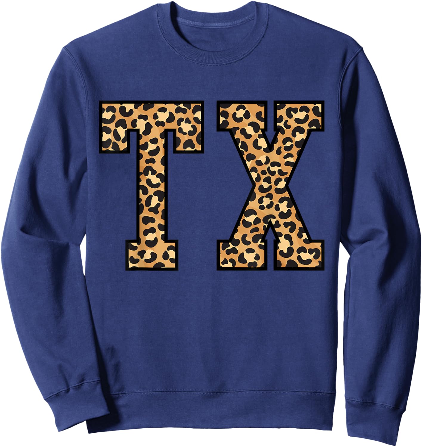 TX Leopard Pattern Texas Sweatshirt - Sweatshirt | Navy
