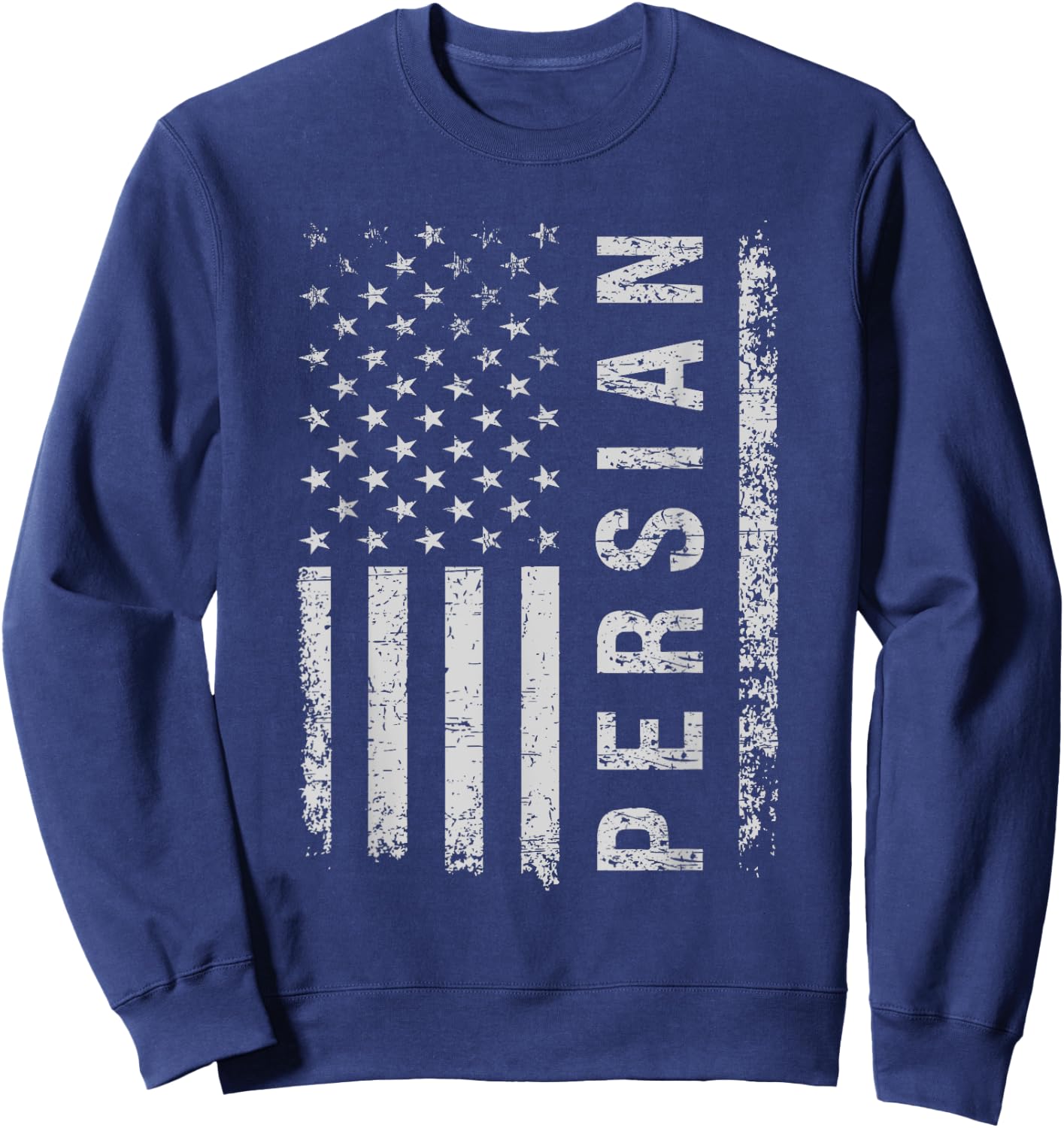Persian Cat American Flag Women Kids Men Sweatshirt - Sweatshirt | Navy