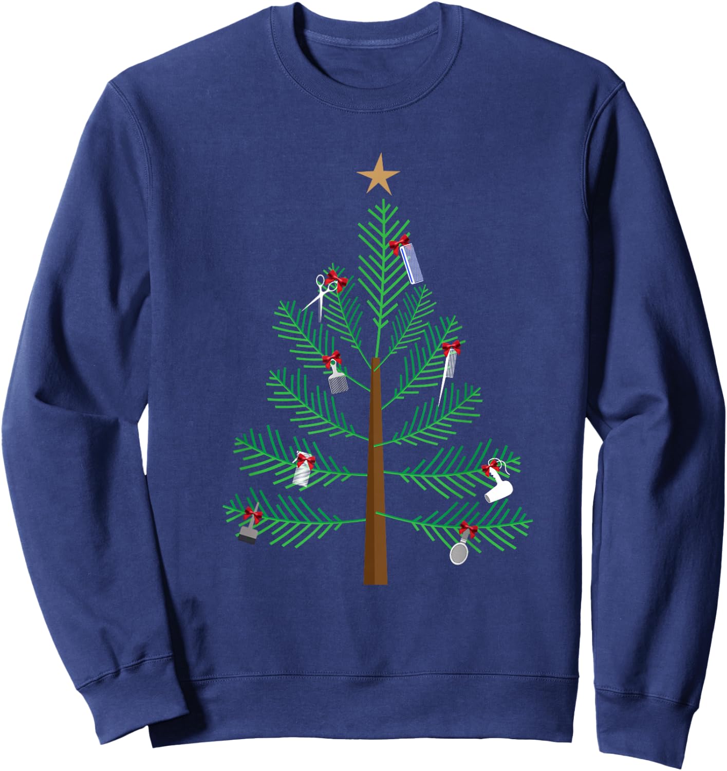Hairstylist Christmas Shirt Sweatshirt - Sweatshirt | Navy