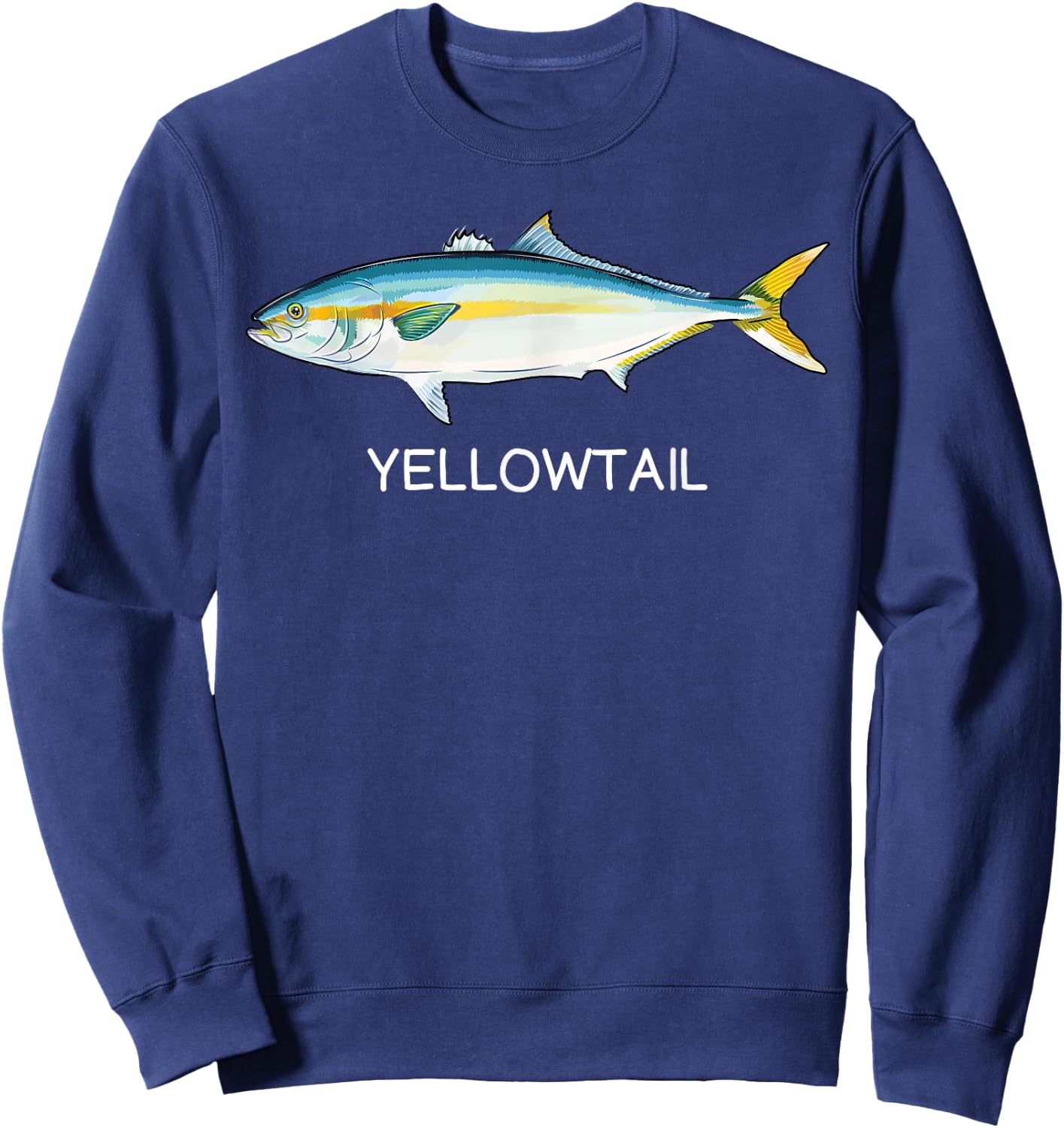 Yellowtail Saltwater Game Fish Sweatshirt - Sweatshirt | Navy