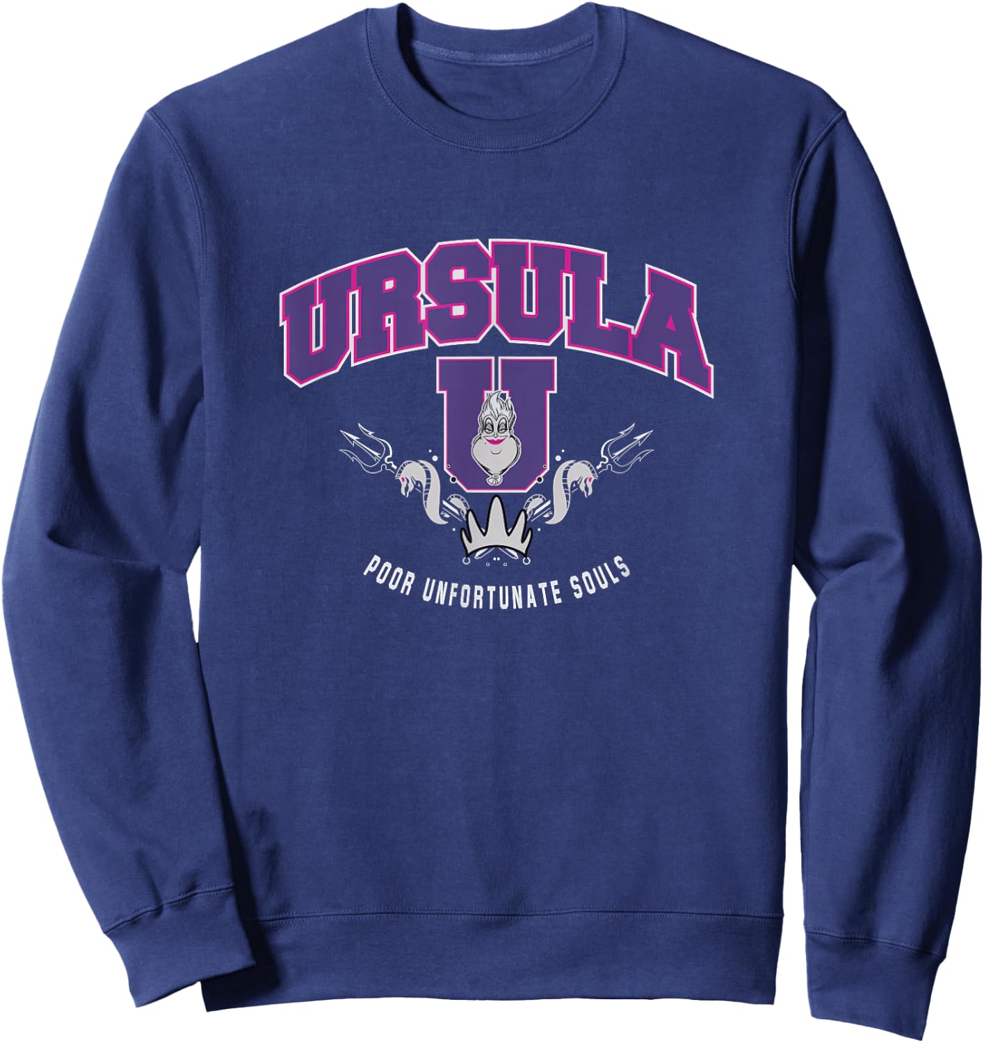 Disney The Little Mermaid Ursula Poor Unfortunate Souls Logo Sweatshirt - Sweatshirt | Navy