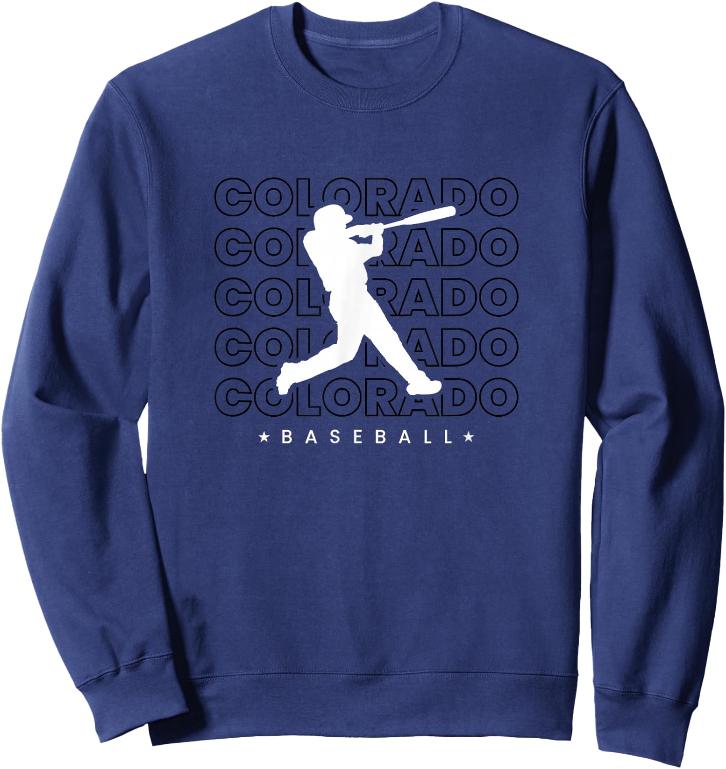 Colorado Baseball Minimalist Retro Player Baseball Lover Sweatshirt - Sweatshirt | Navy