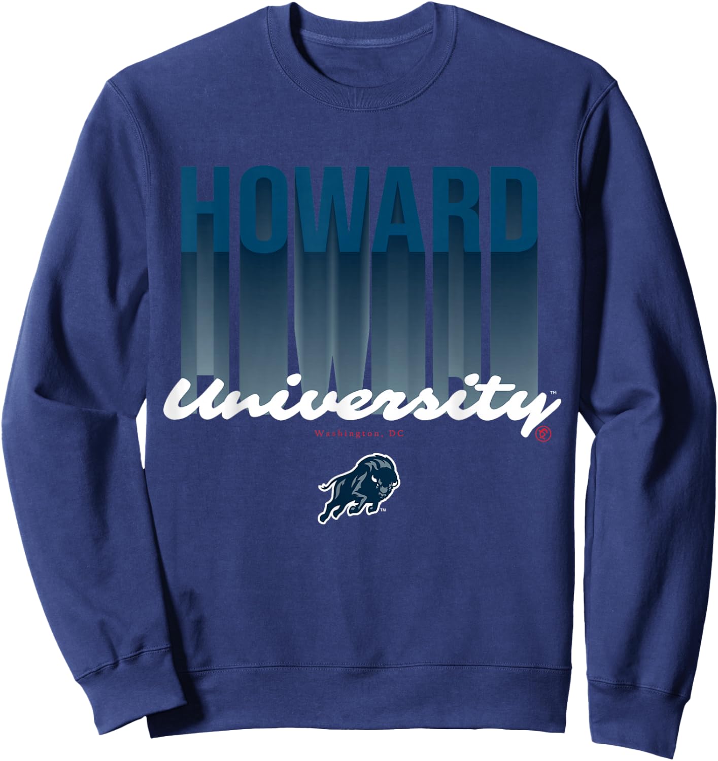 The Yard Essentials - Howard University - HU Fade Sweatshirt - Sweatshirt | Navy