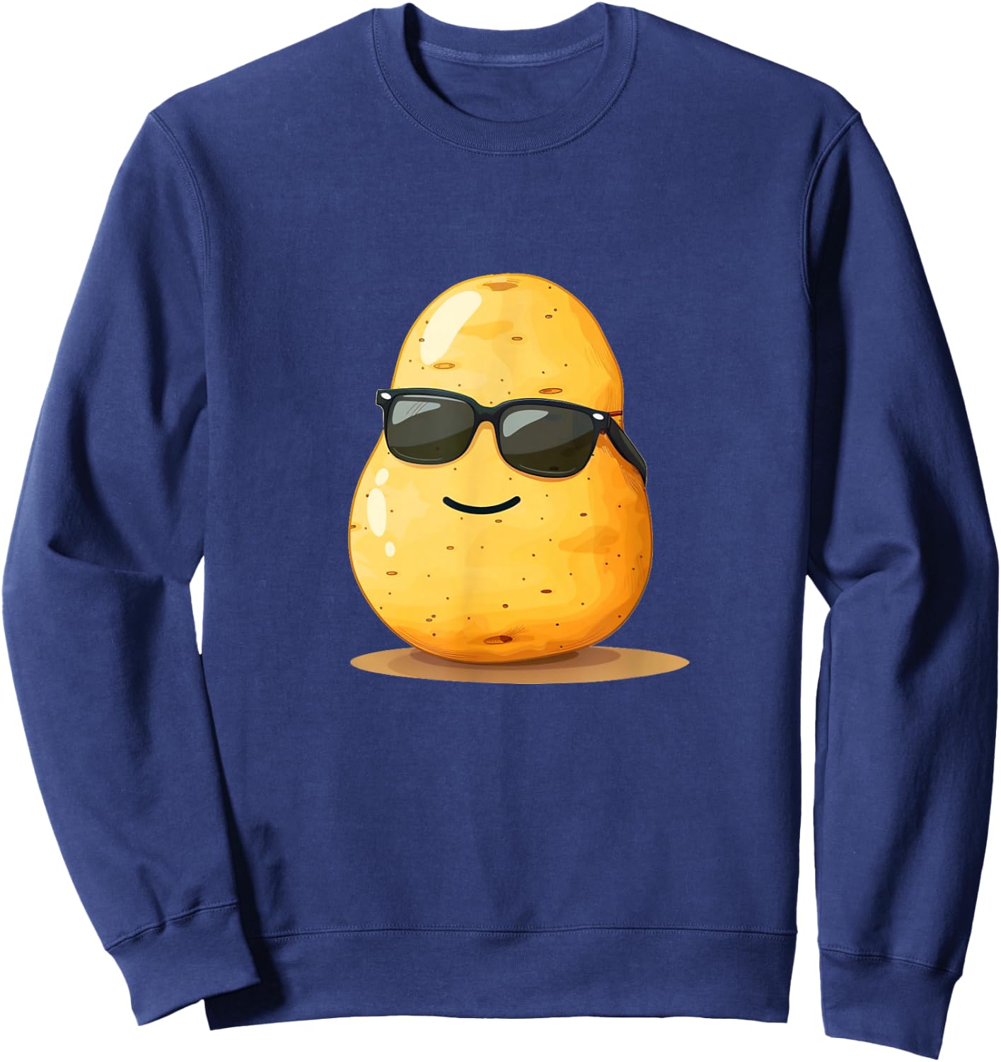 Cool aussehende Kartoffel mit Sonnenbrille für Mann und Frau Sweatshirt - Sweatshirt | Navy