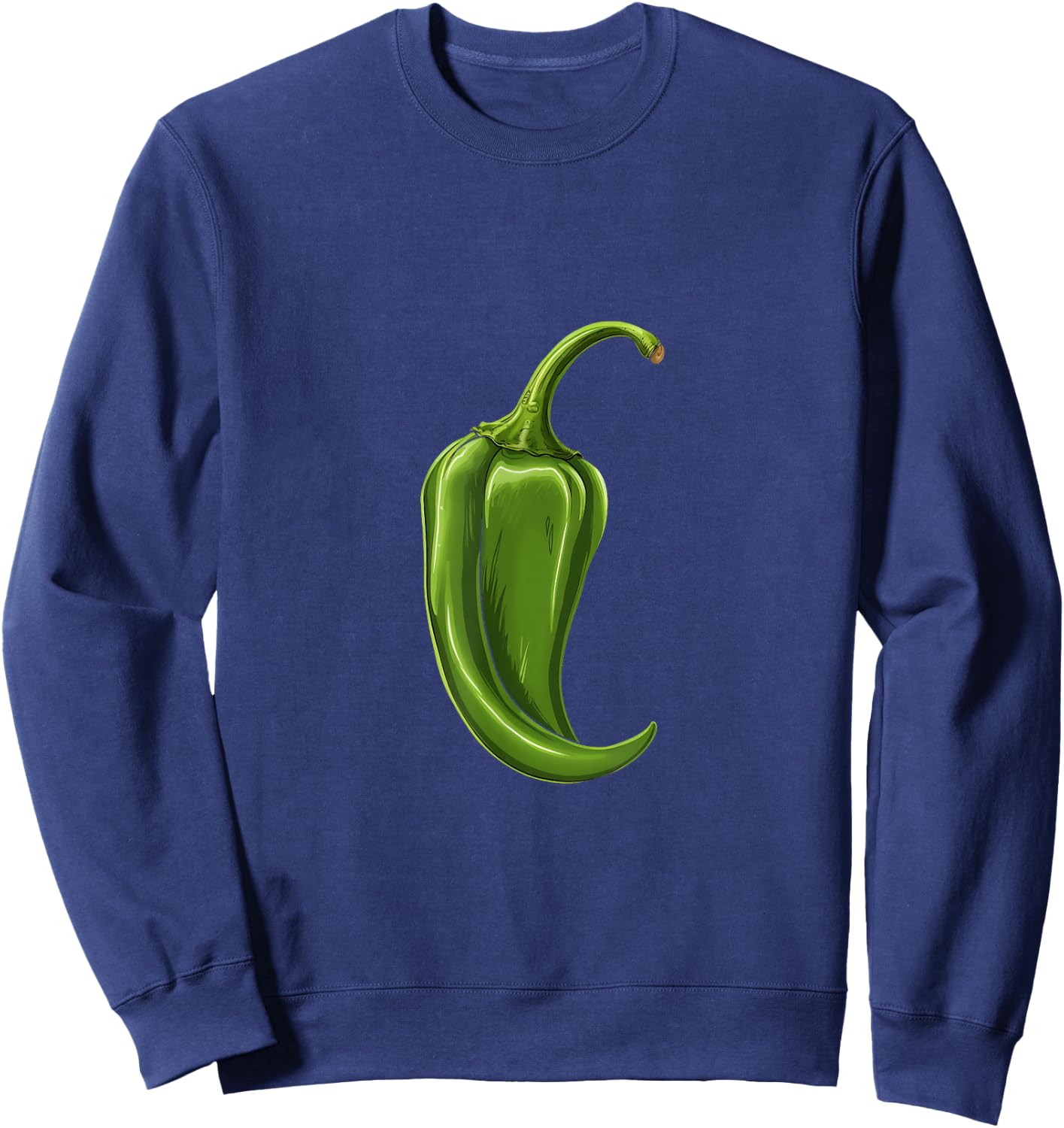 Green Chili Hot Chili Spicy Food Pepper Sweatshirt - Sweatshirt | Navy