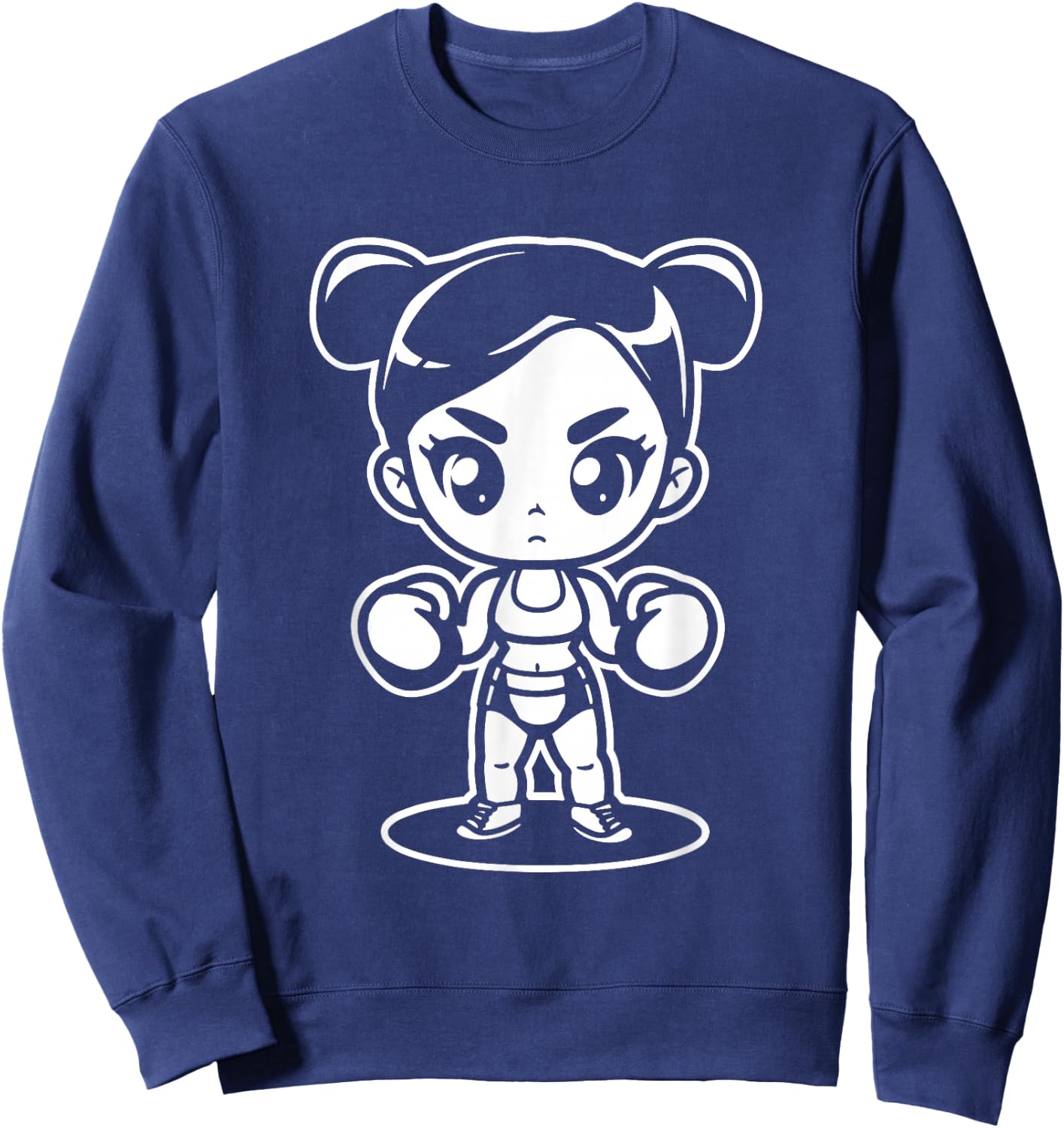 Funny Boxing Girl Sparring for Girls Sweatshirt - Sweatshirt | Navy