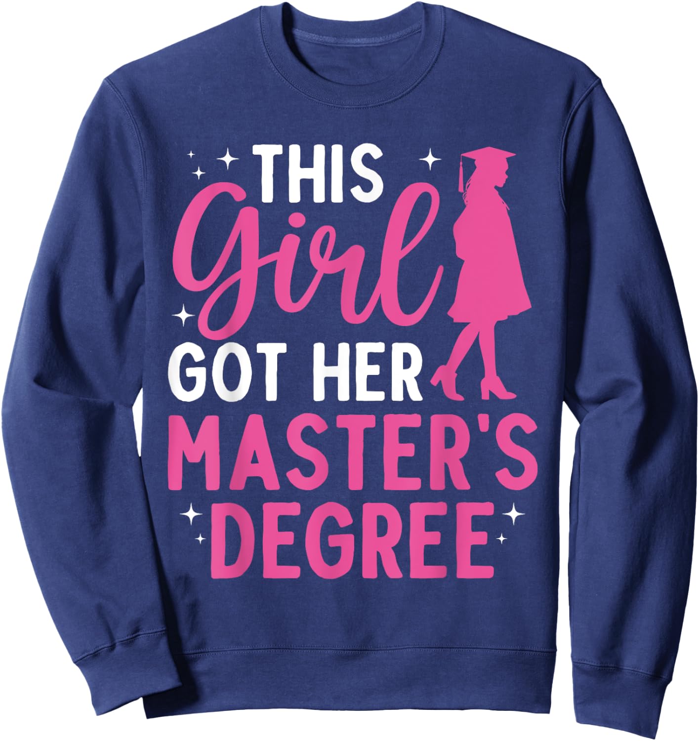 Masters Degree Art Girls Masters Degree Graduation Sweatshirt - Sweatshirt | Navy