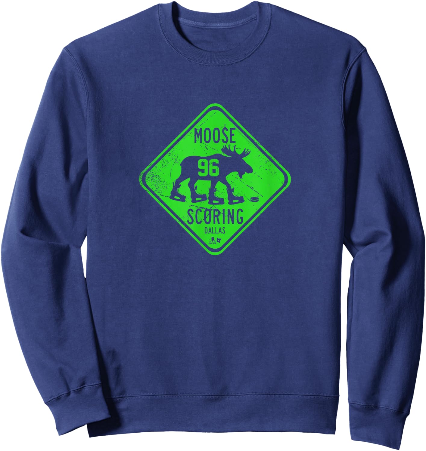 Mikko Rantanen: Moose Scoring Sign - Dallas Hockey Sweatshirt - Sweatshirt | Navy