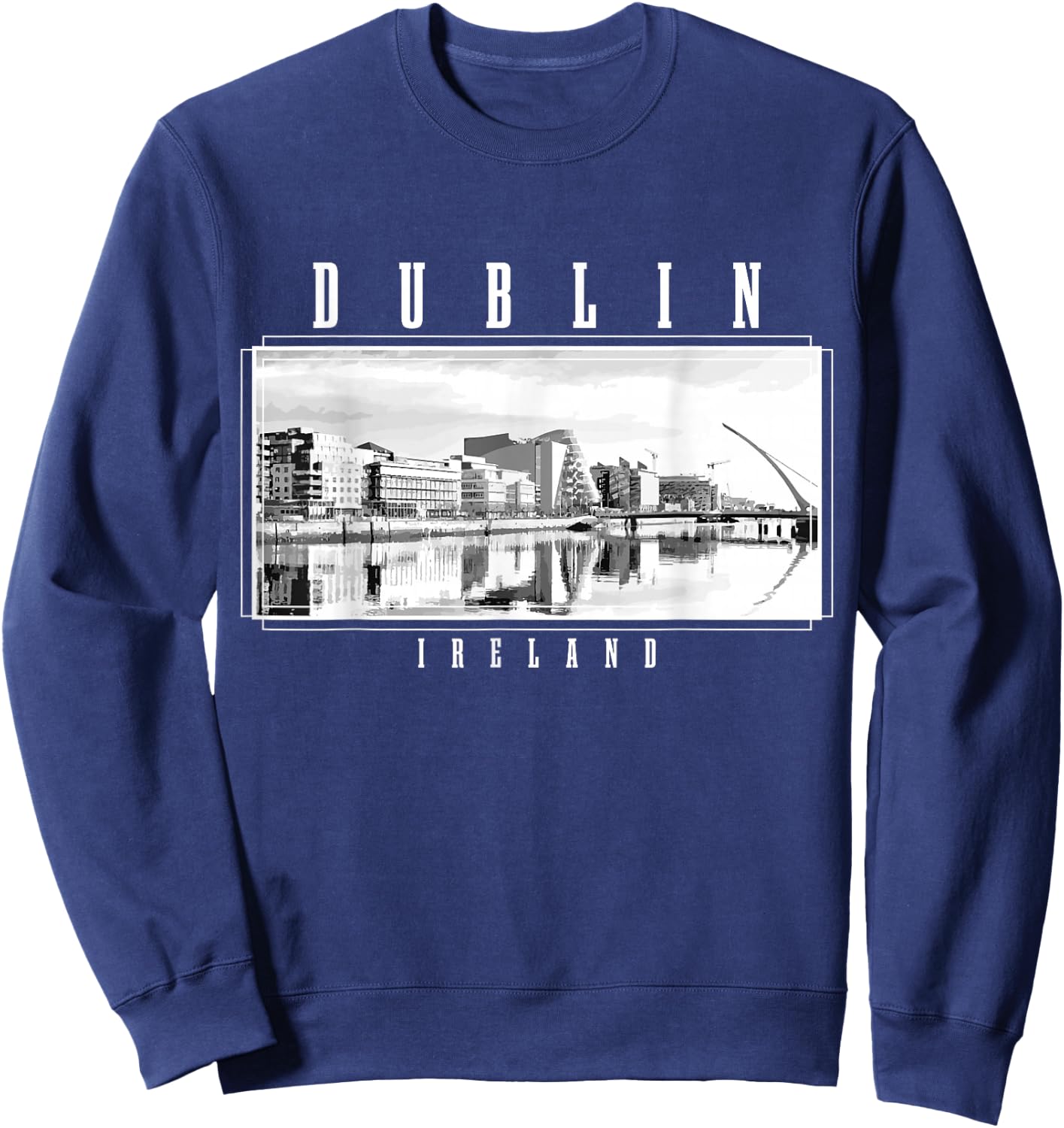 Dublin Ireland Vintage Souvenir Skyline UK Dublin Sweatshirt - Sweatshirt | Navy