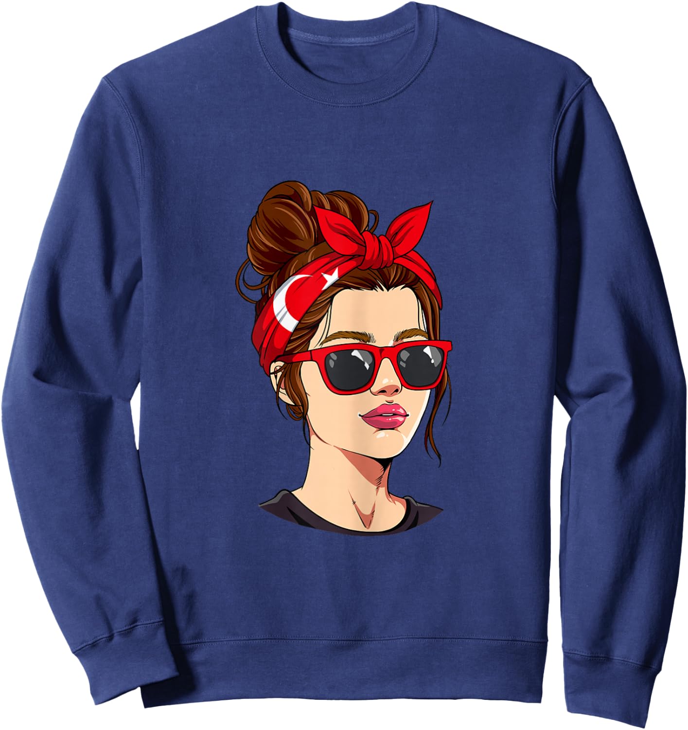 Turkish Girl Turkey Sweatshirt - Sweatshirt | Navy