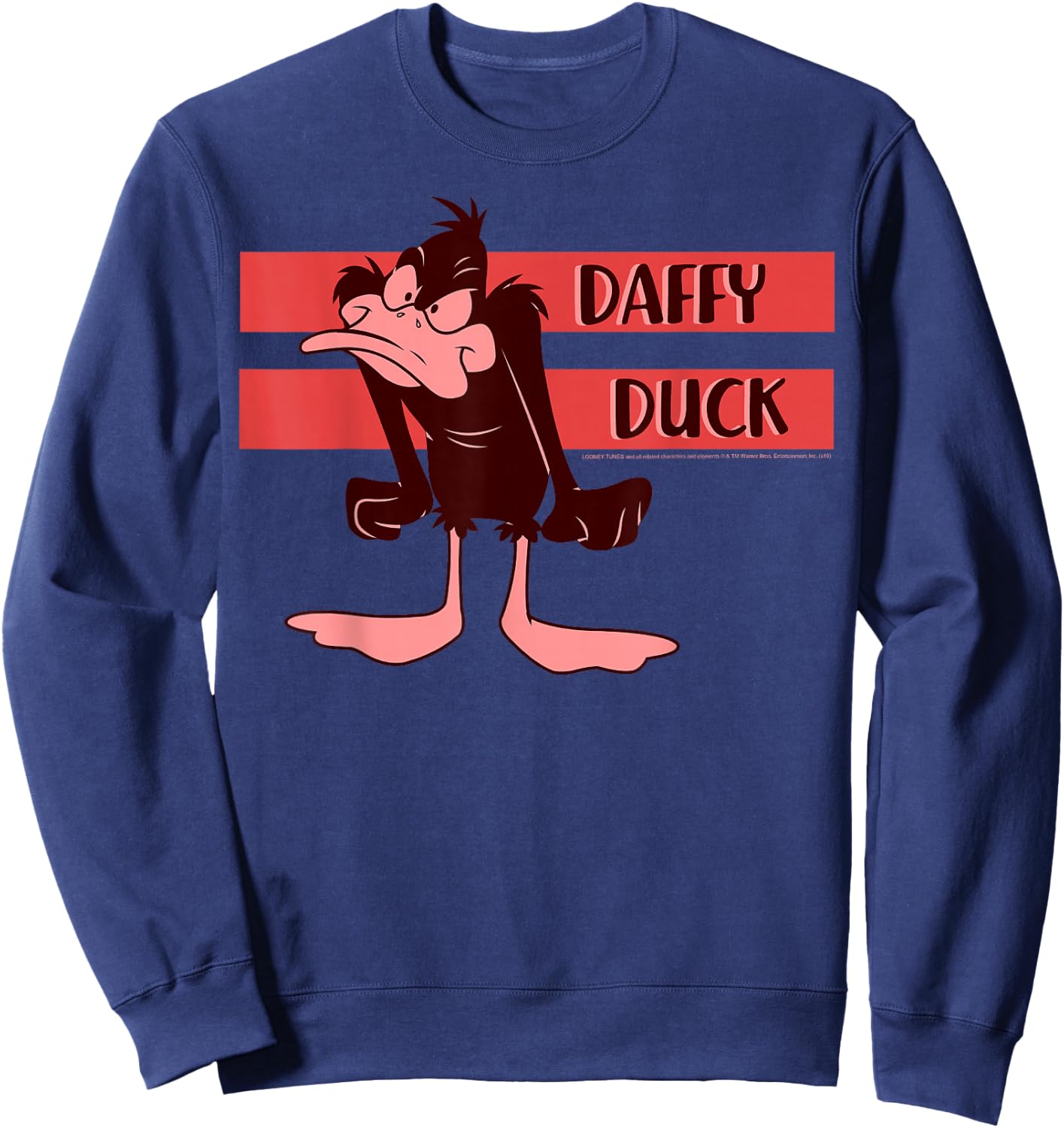Looney Tunes Daffy Duck Angry Portrait Sweatshirt - Sweatshirt | Navy