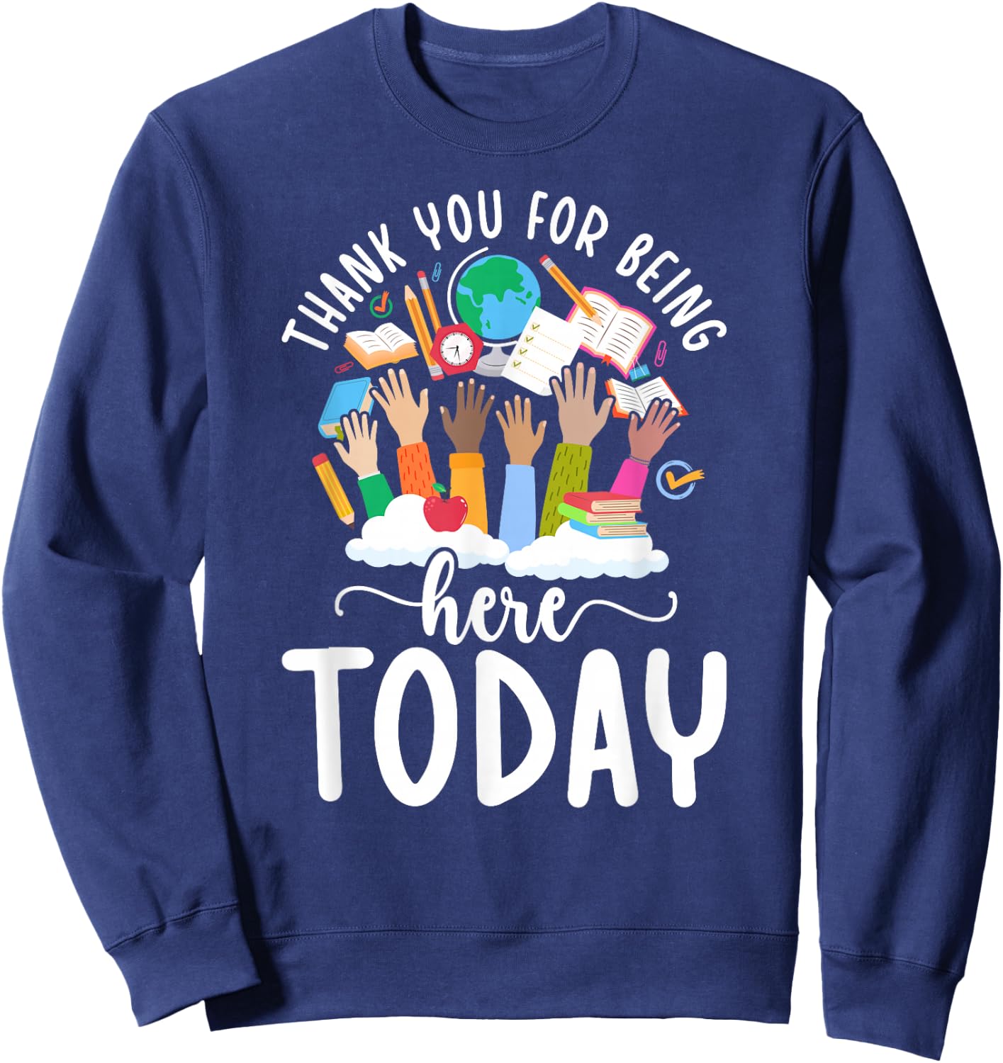 Funny Attendance Clerk School Attendance Secretary Sweatshirt - Sweatshirt | Navy