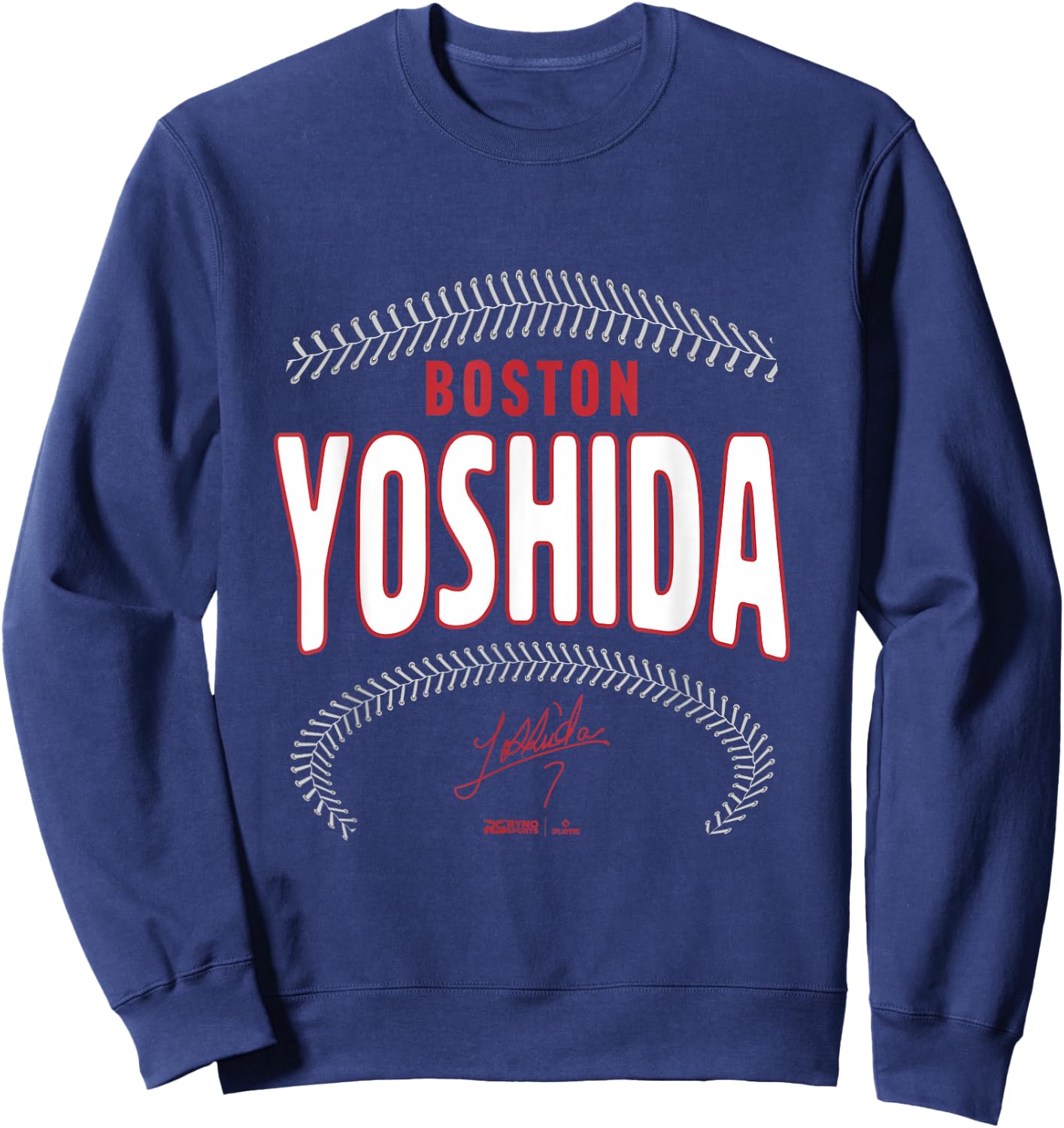 Masataka Yoshida Boston Baseball Name & Number (Front&Back) Sweatshirt - Sweatshirt | Navy