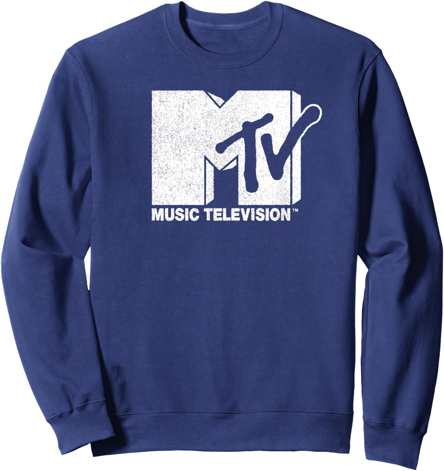 MTV Classic Distressed Logo , black Sweatshirt - Sweatshirt | Navy