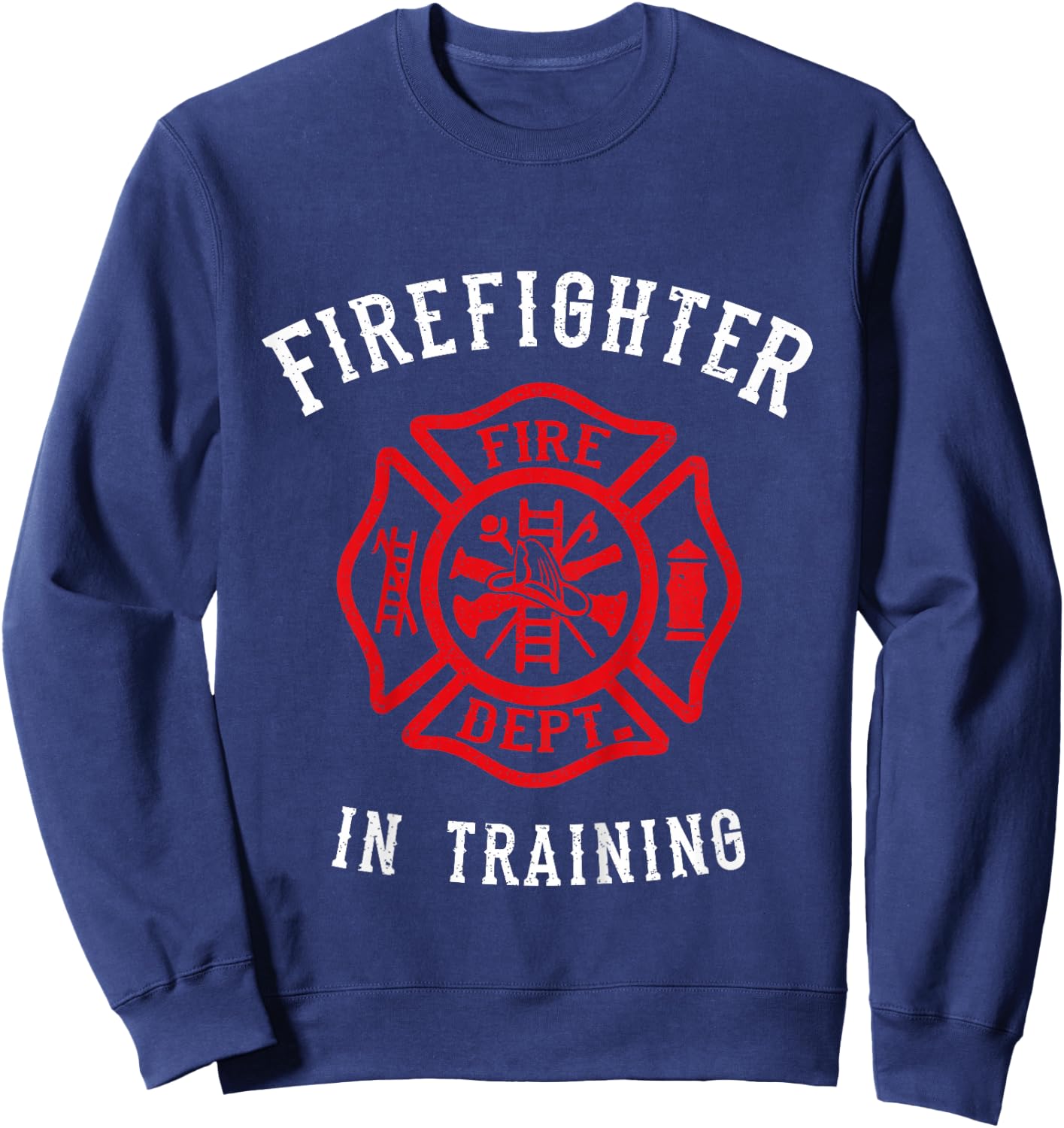 Firefighter for Kids Cute Toddler Fire Fighter Sweatshirt - Sweatshirt | Navy