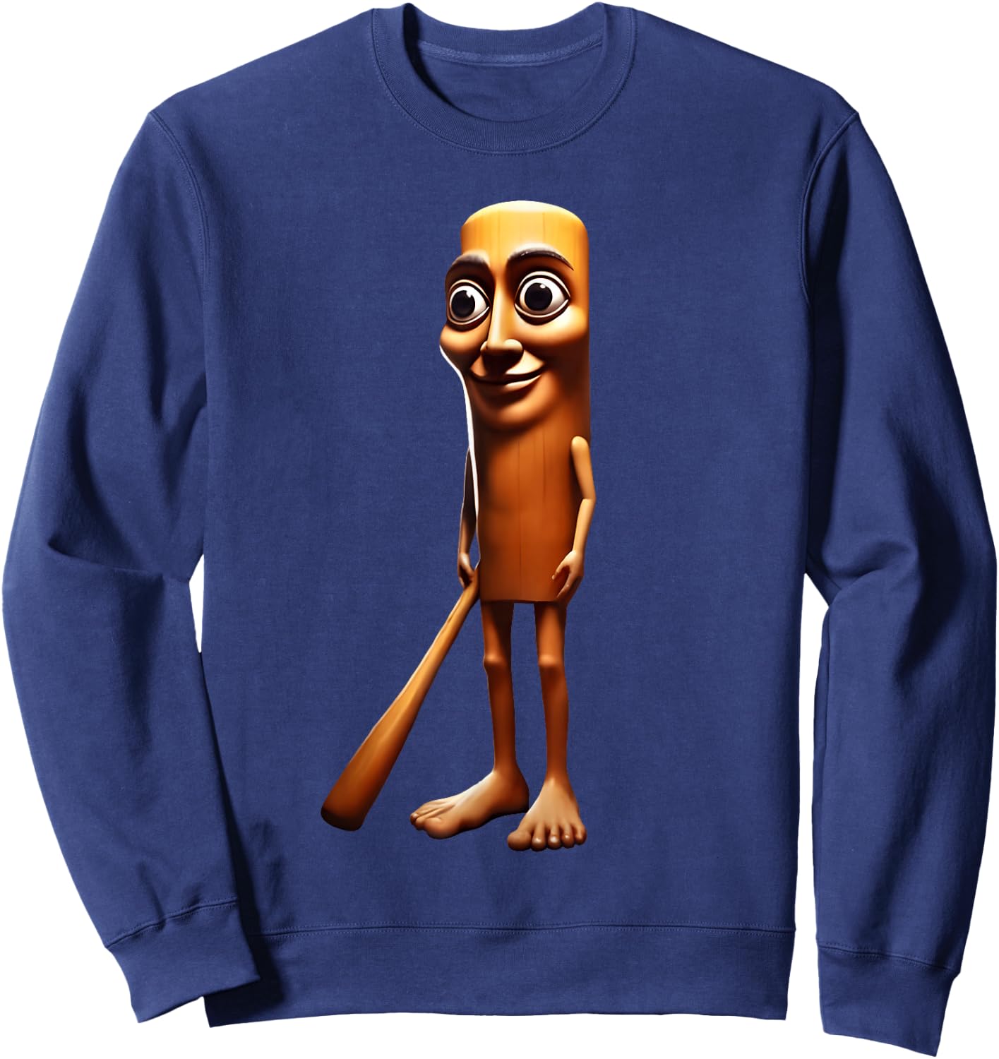 Lustiger Italienischer Brainrot Meme Tung Tung Tung Sahur Sweatshirt - Sweatshirt | Navy
