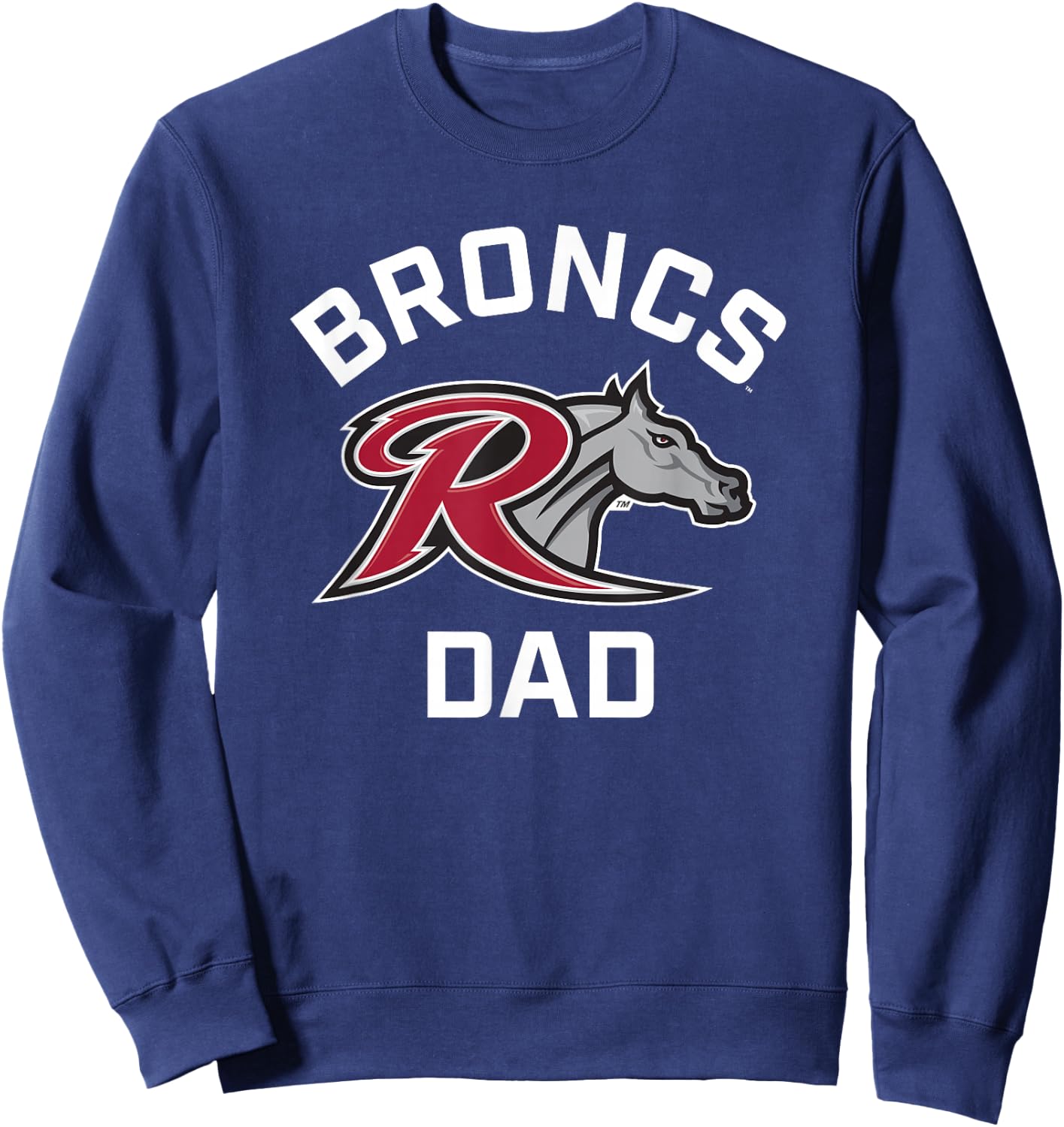 Rider University Broncs Arched Dad Sweatshirt - Sweatshirt | Navy