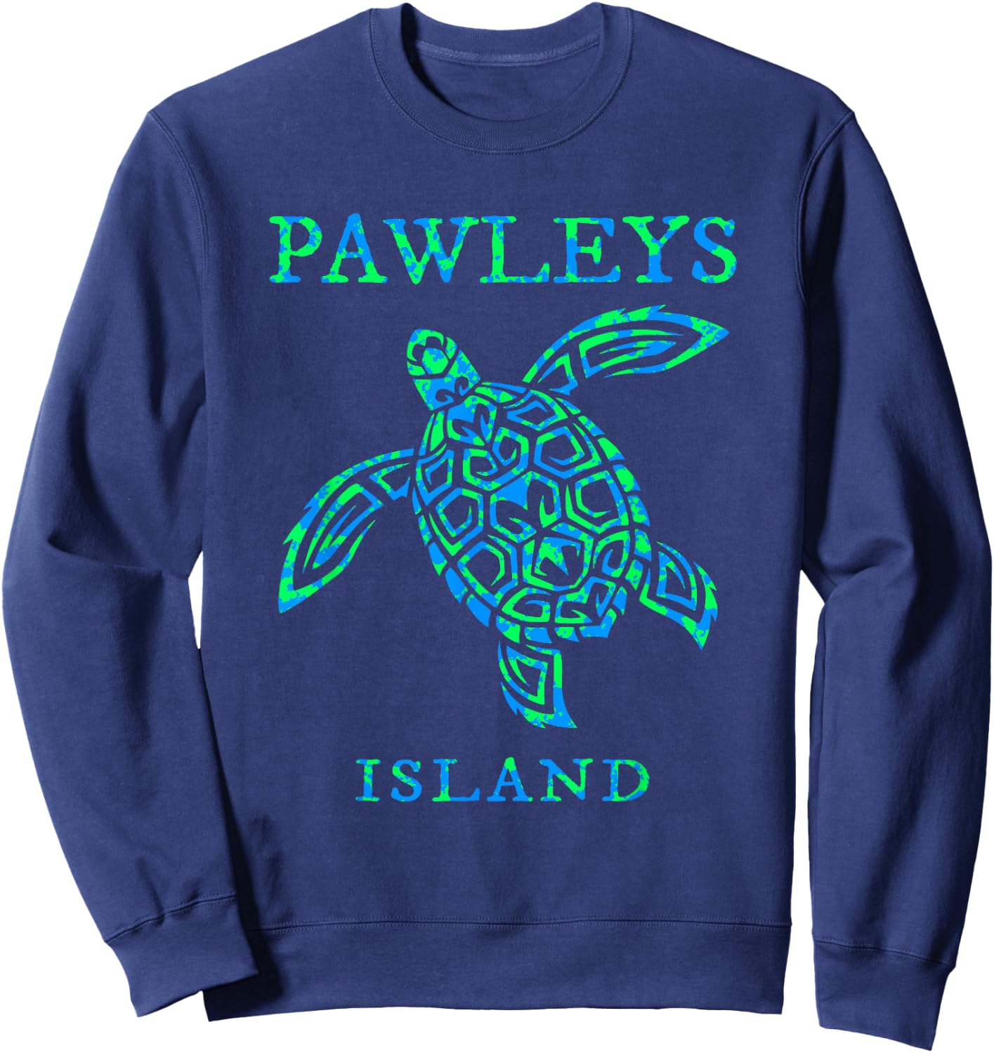 Pawleys Island South Carolina Sea Turtle Boys Girls Toddler Sweatshirt - Sweatshirt | Navy
