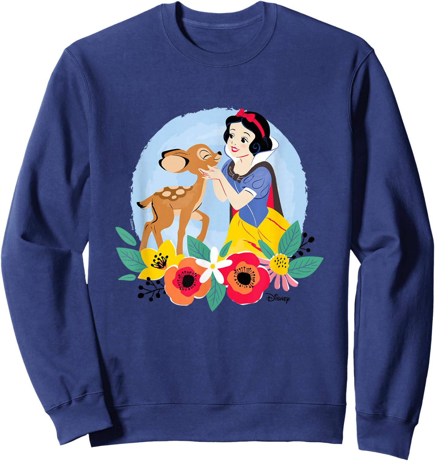 Disney Princess - Floral Snow White Deer Sweatshirt - Sweatshirt | Navy