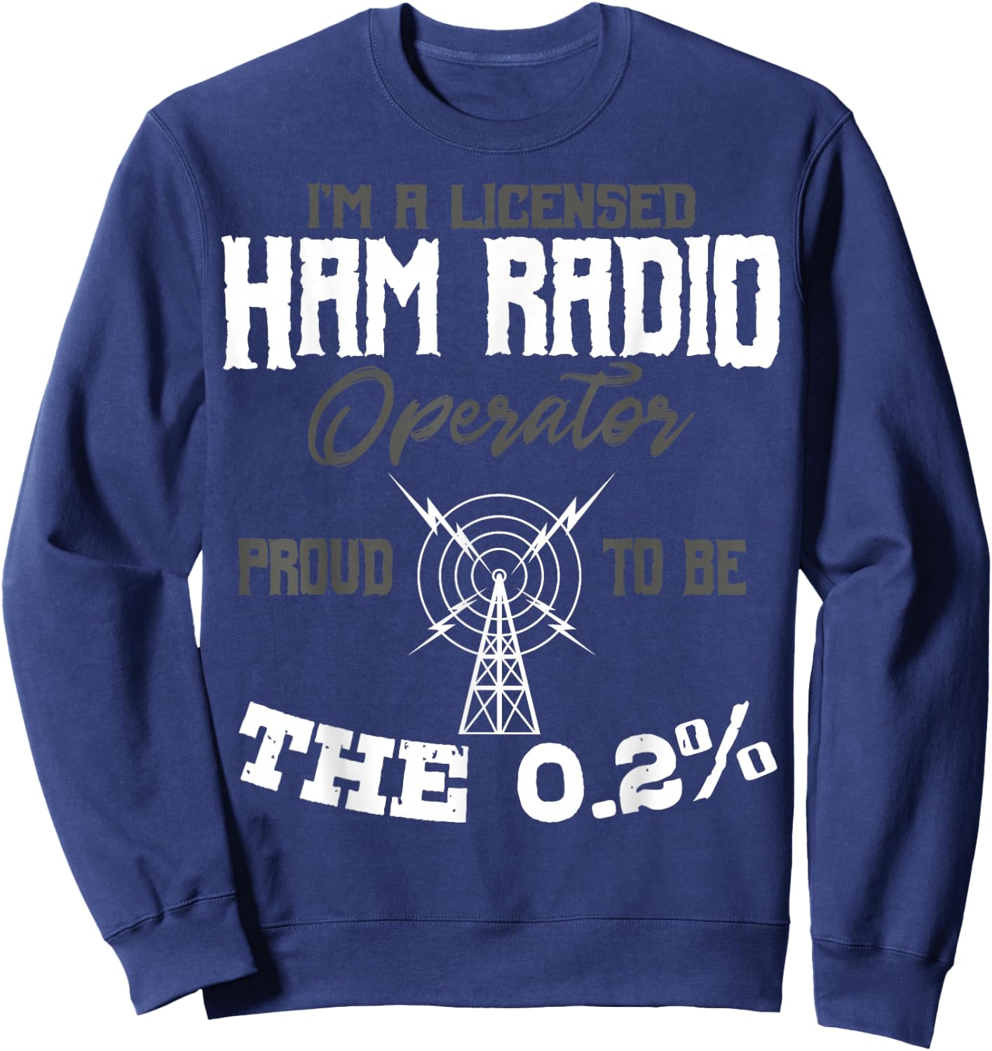 I'm A Licensed Ham Radio Operator Proud to Be The 0.2% Sweatshirt - Sweatshirt | Navy