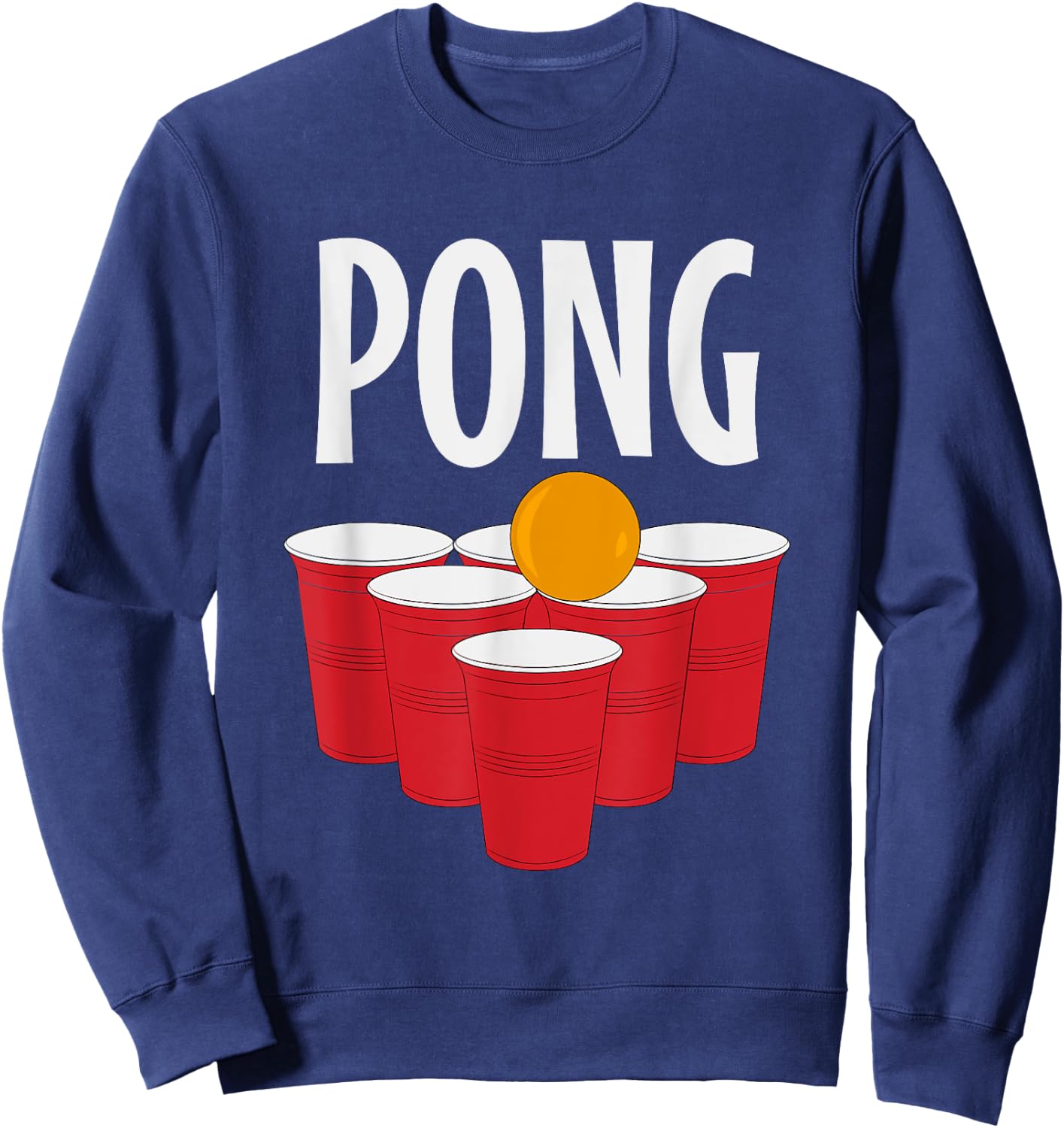 Funny Beer Pong drinking Halloween Carnival Partner Costume Sweatshirt - Sweatshirt | Navy