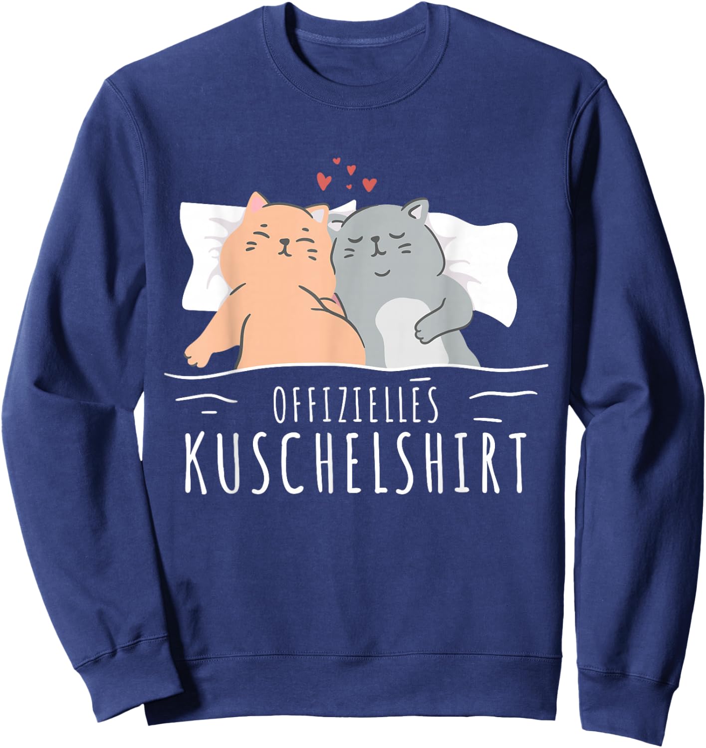 Cat Pyjamas Couple Official Cuddly Shirt Cat , black Sweatshirt - Sweatshirt | Navy